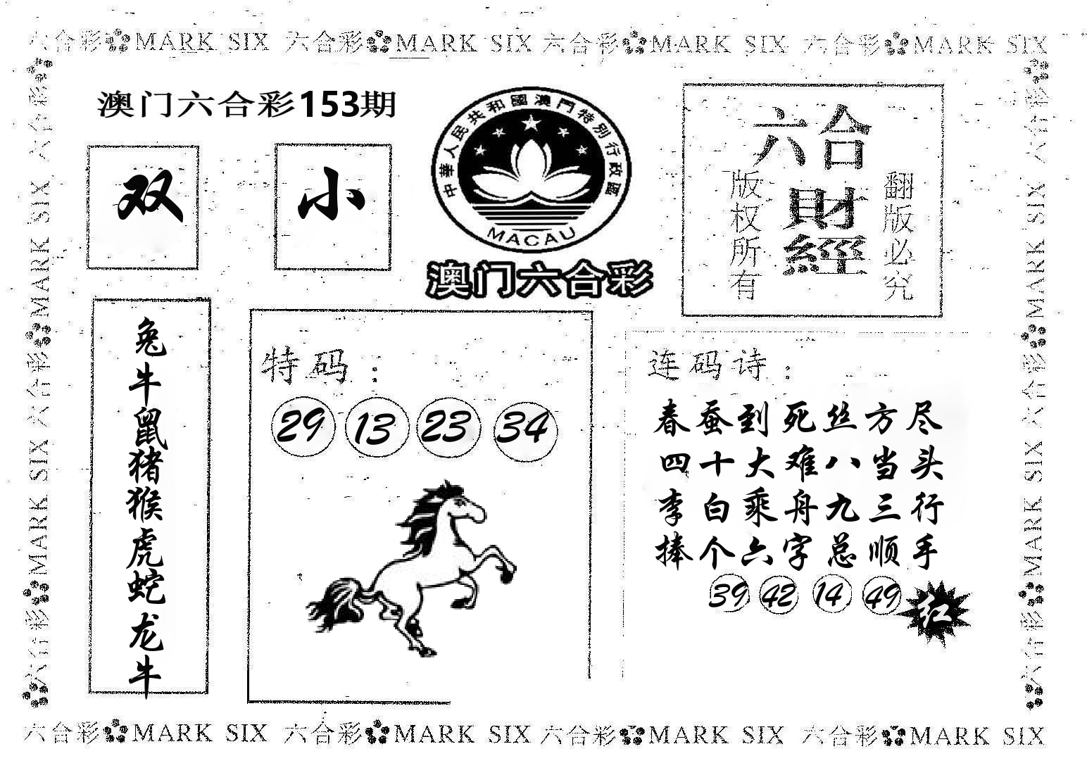 六合财经 第153期