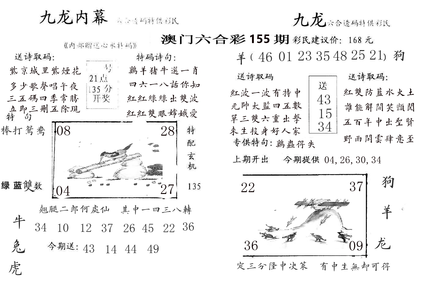 九龙内幕 第155期
