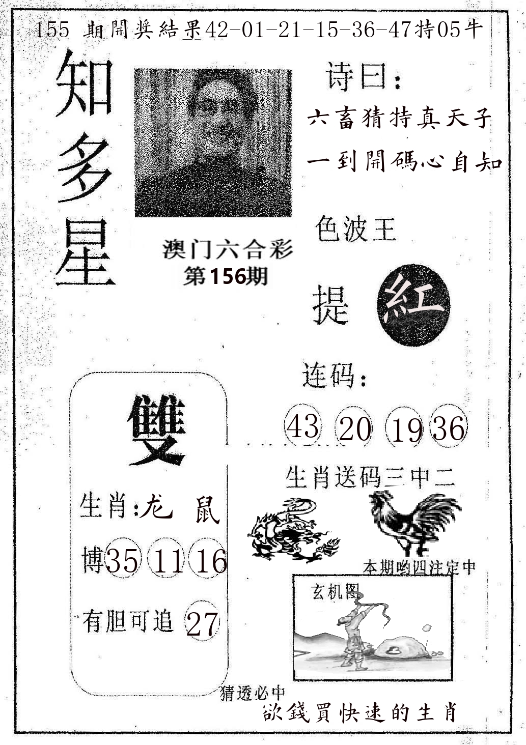 知多星 第156期