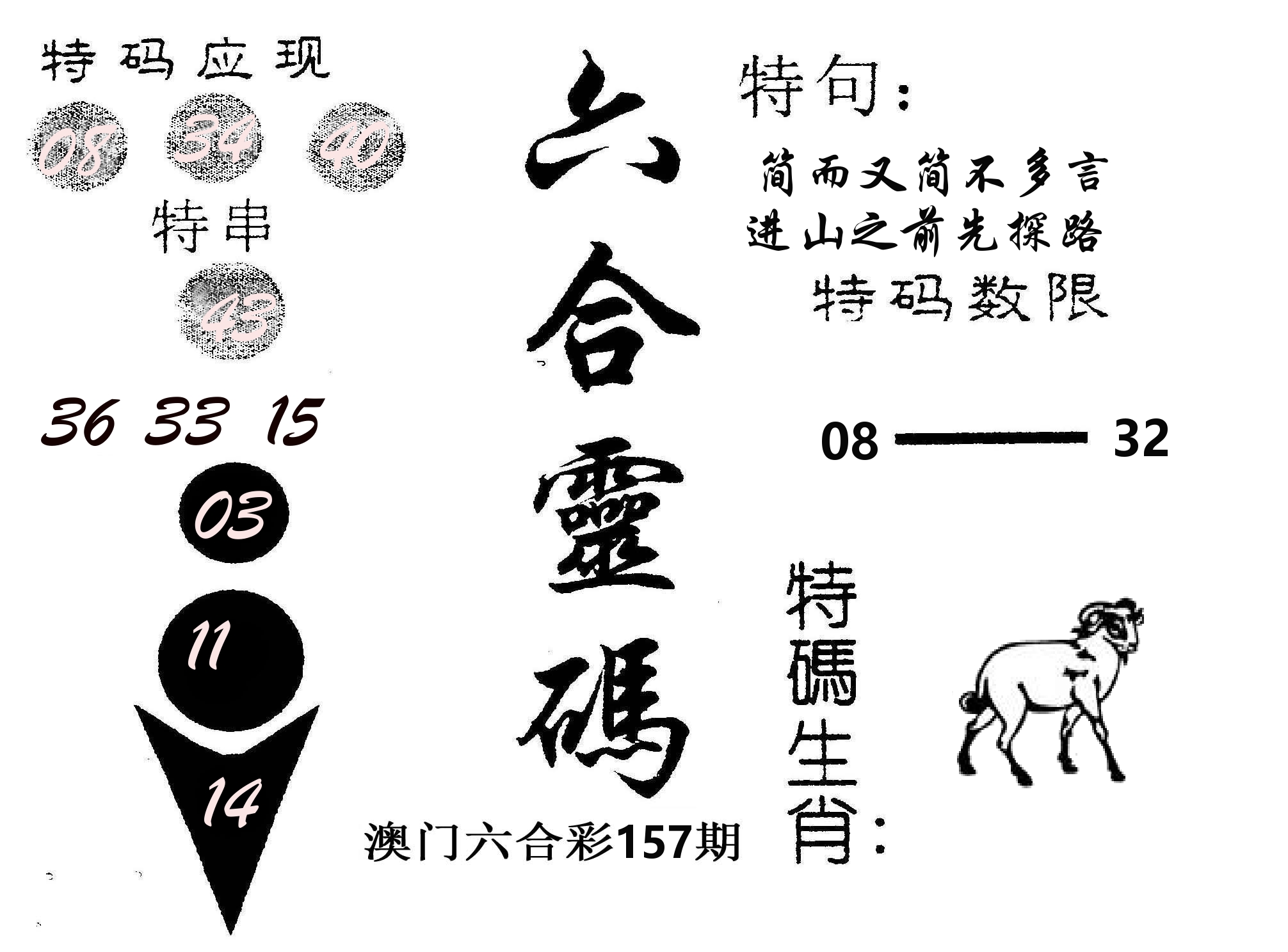 六合灵码 第157期