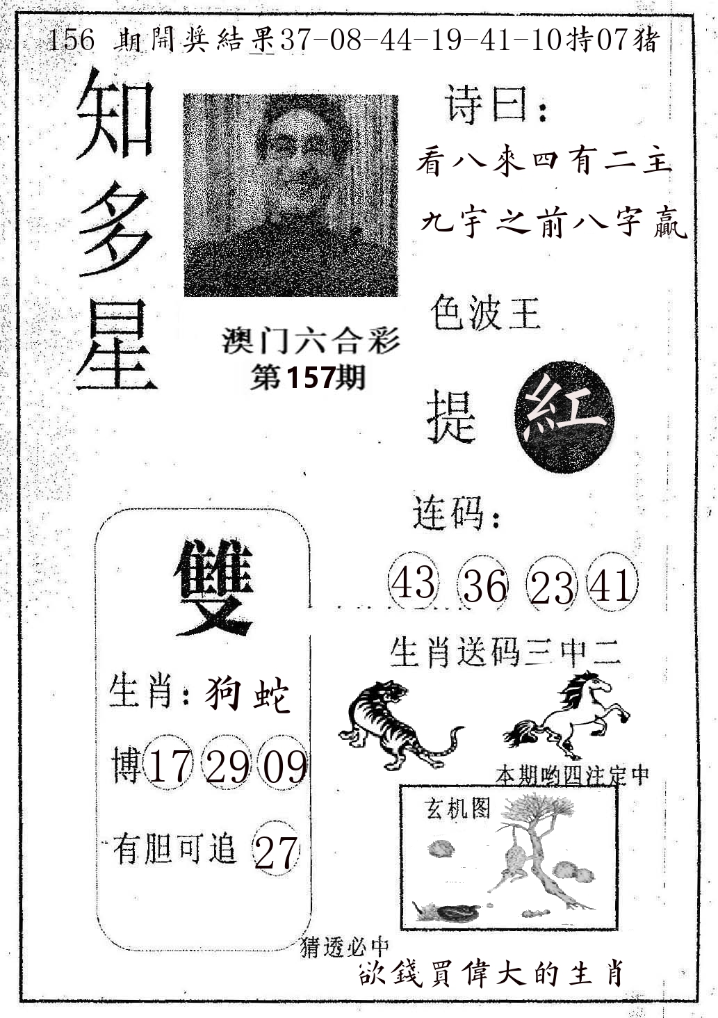 知多星 第157期