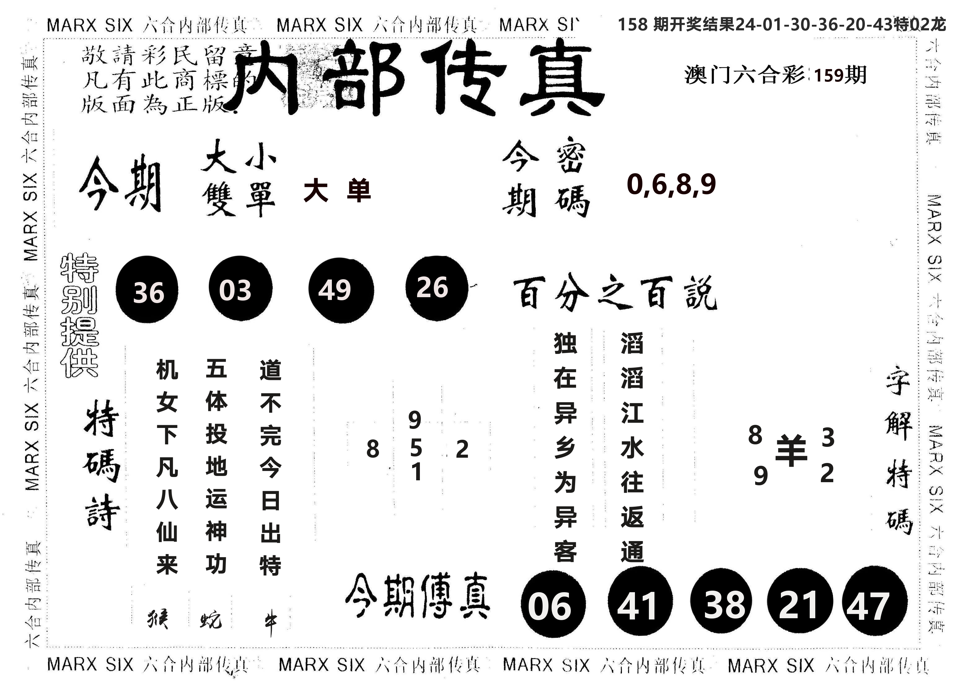 另版内部传真 第159期