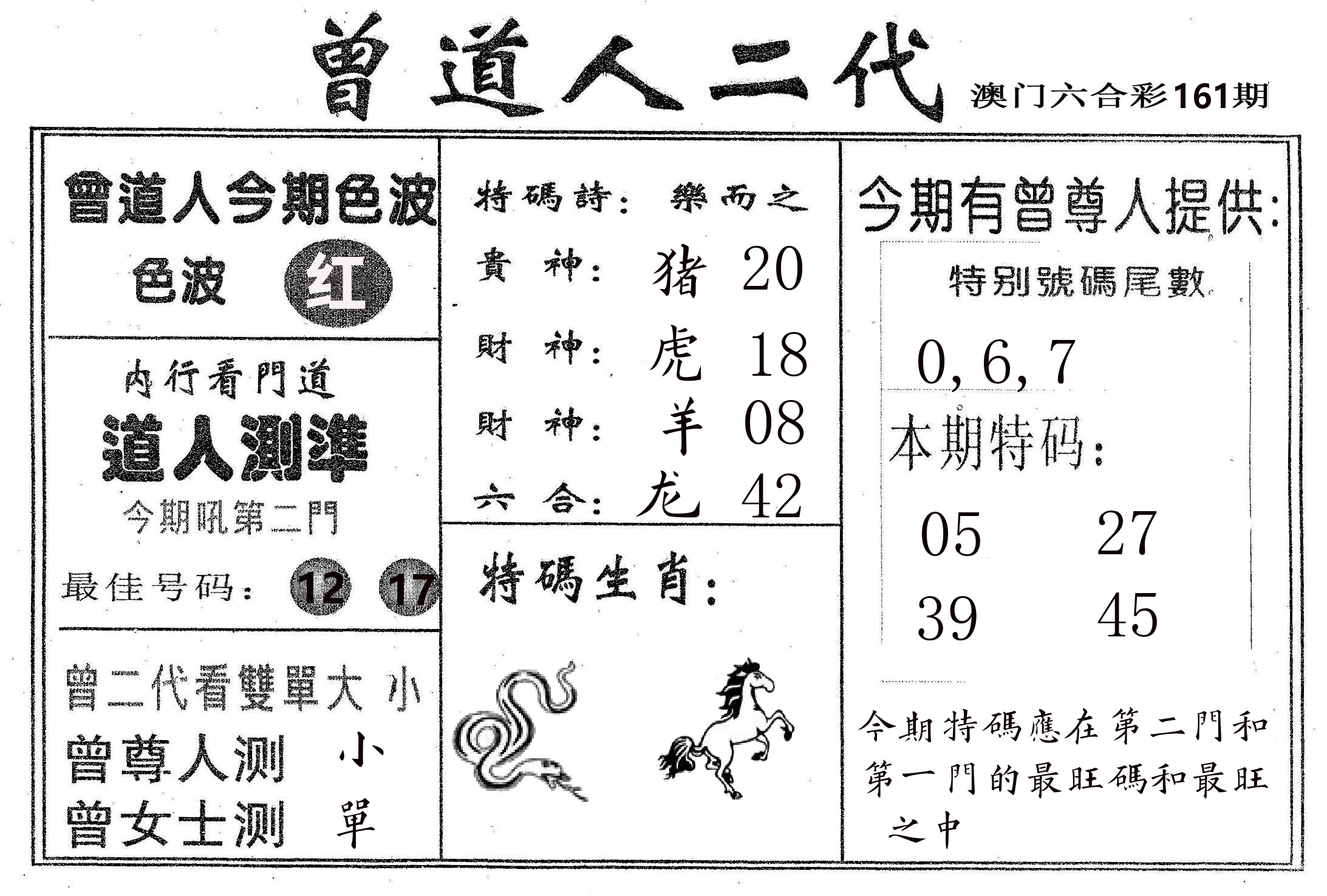 曾二代 第161期