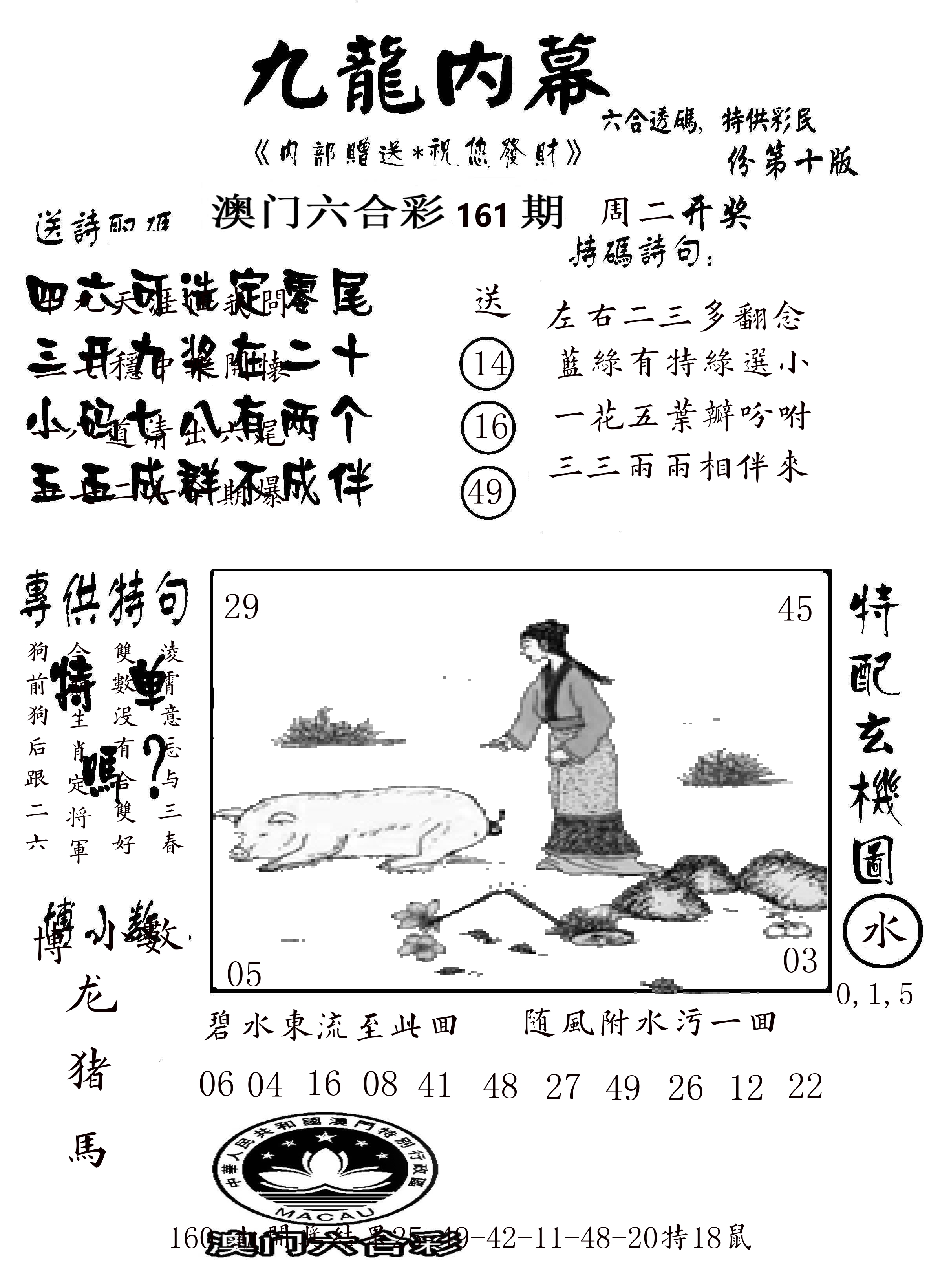 澳门传真2 第161期
