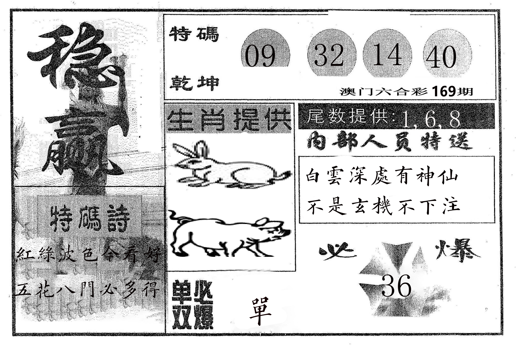 稳赢 第169期