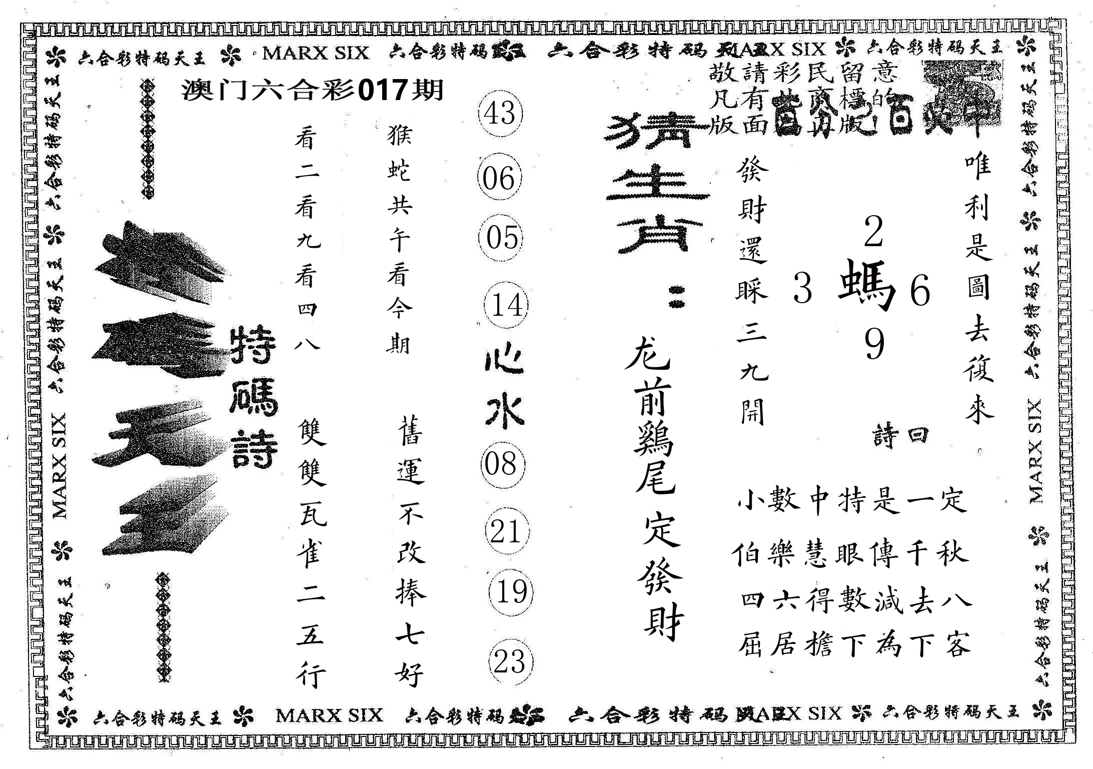 天码天王 第17期