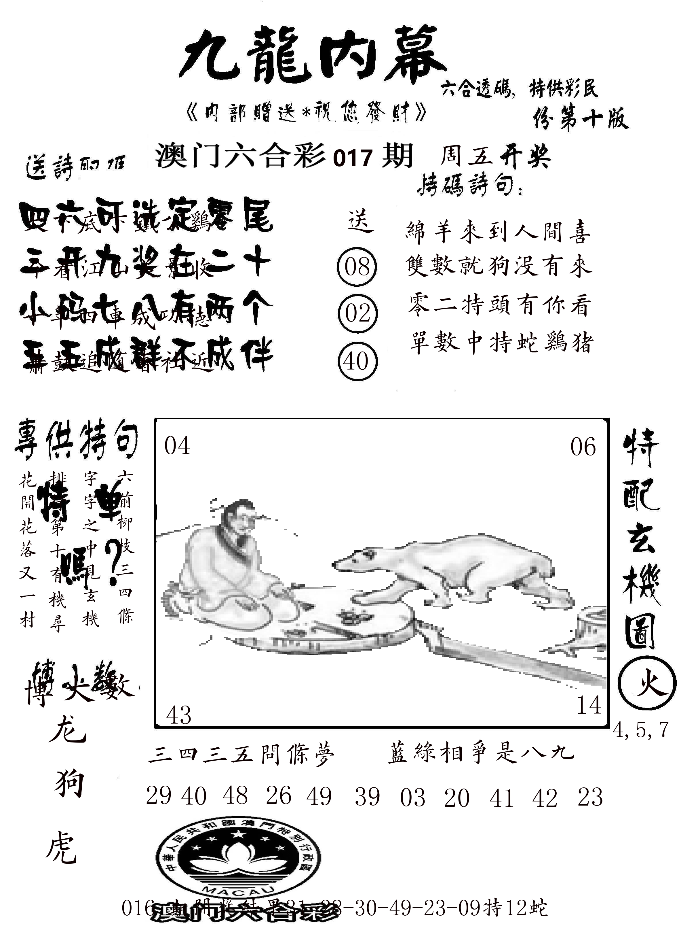澳门传真2 第17期