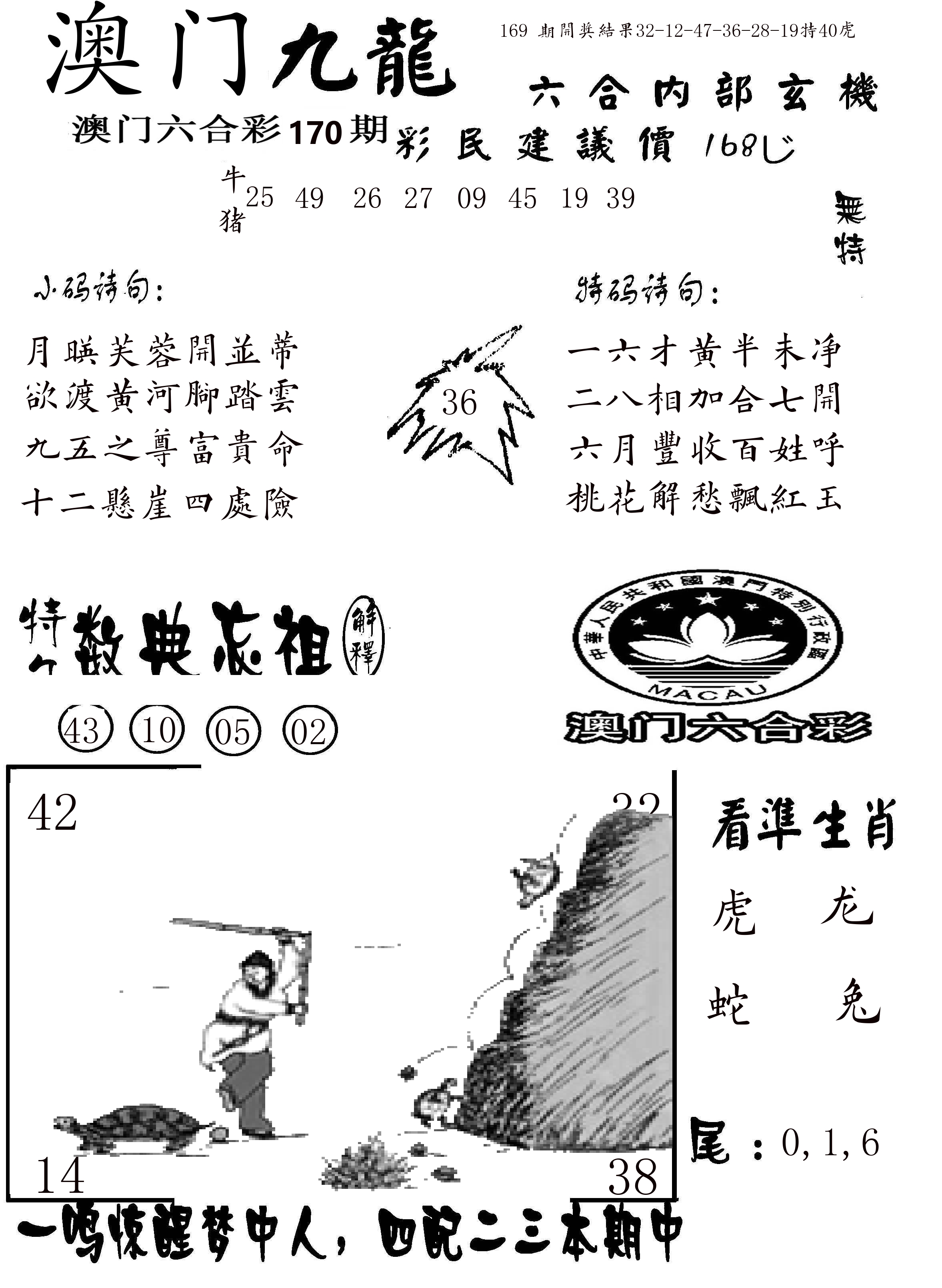 澳门传真1 第170期