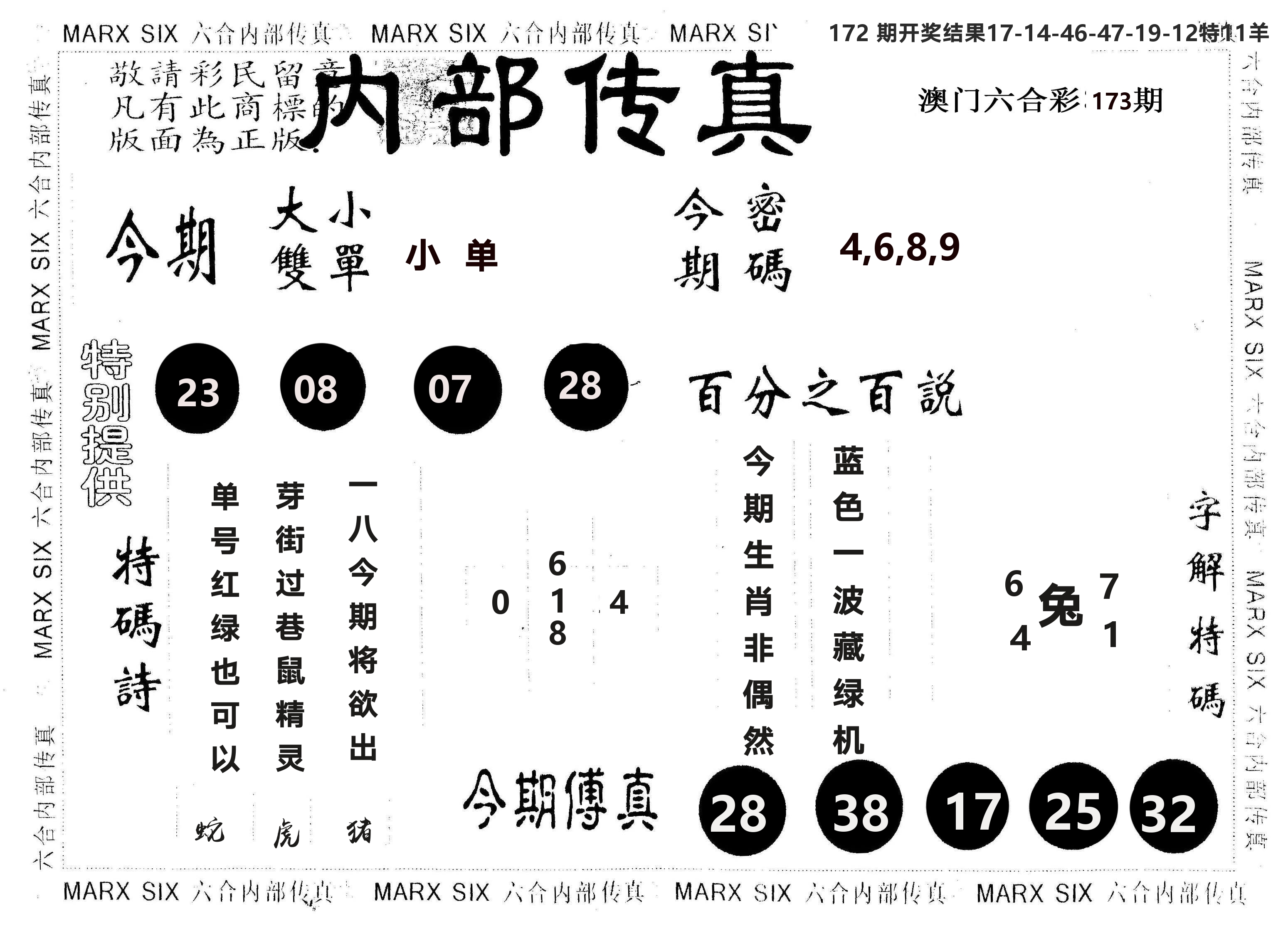 另版内部传真 第173期