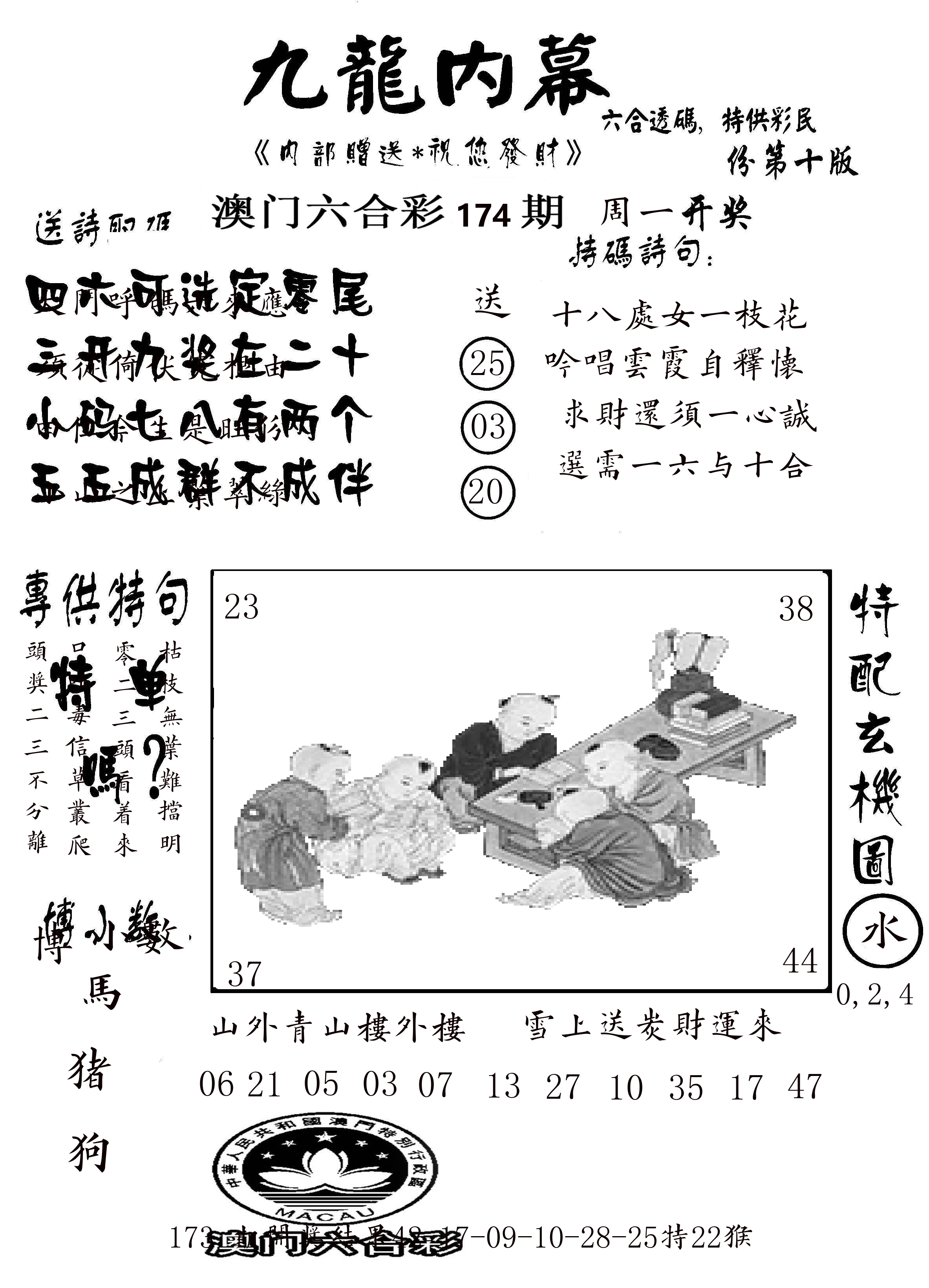澳门传真2 第174期