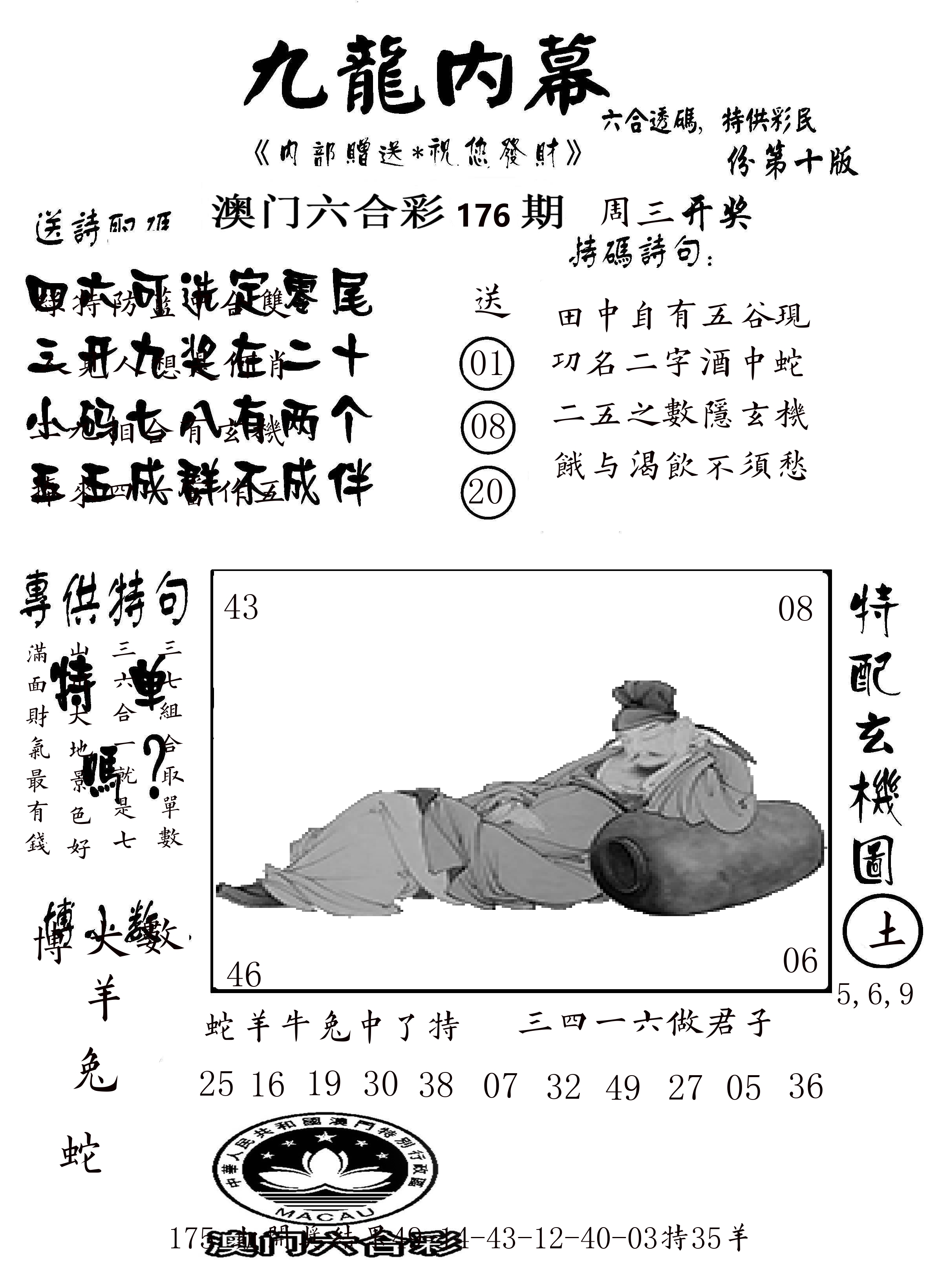 澳门传真2 第176期