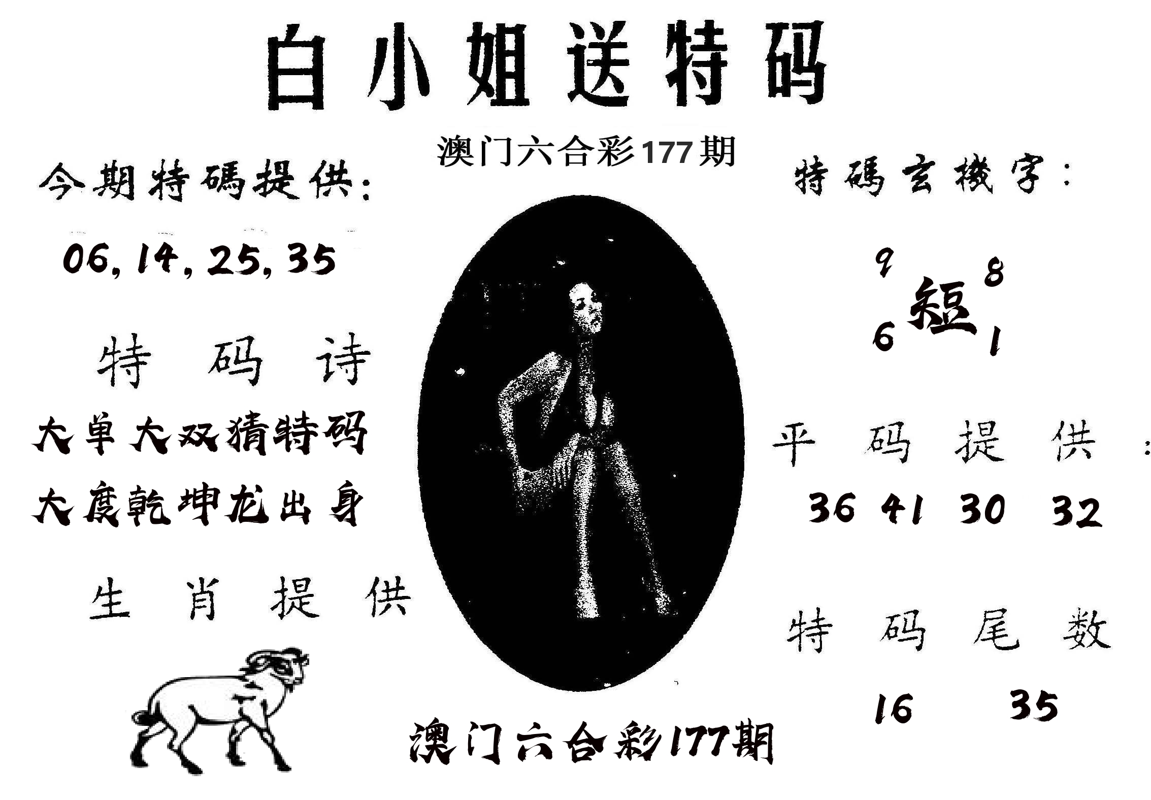 白姐送特 第177期