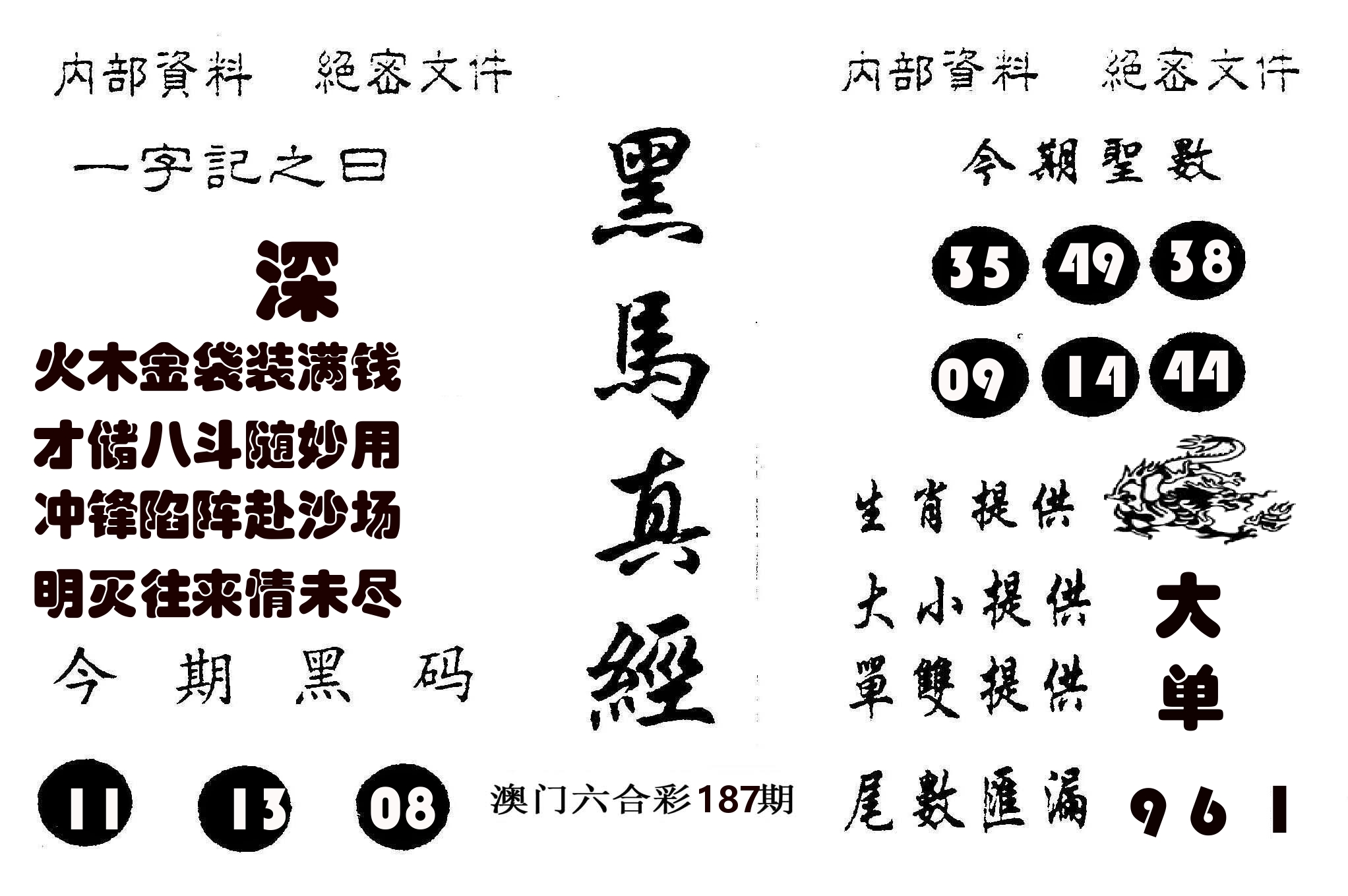 黑马真经 第187期