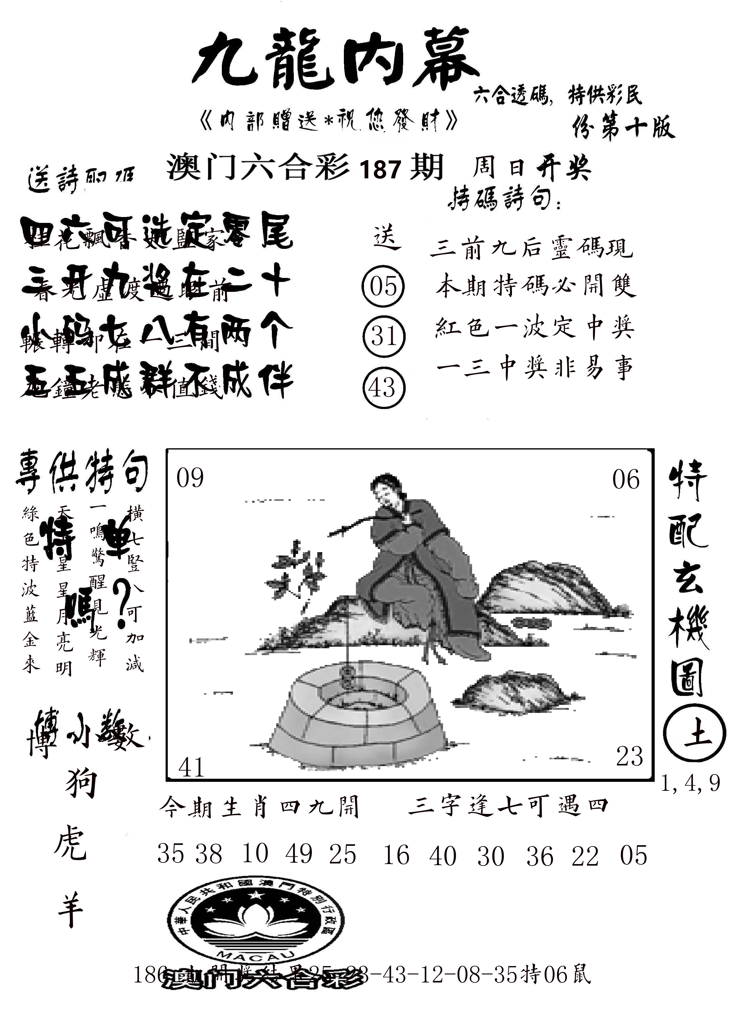 澳门传真2 第187期