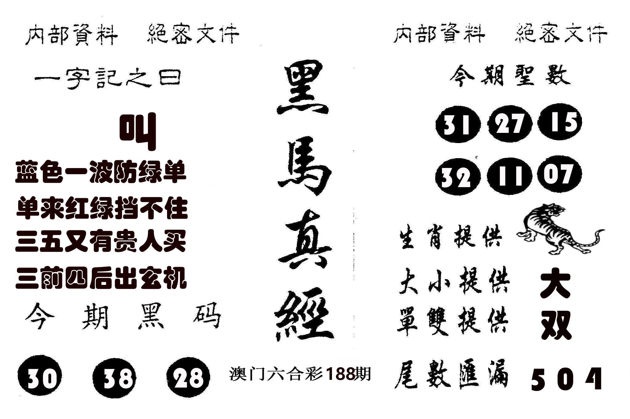 黑马真经 第188期