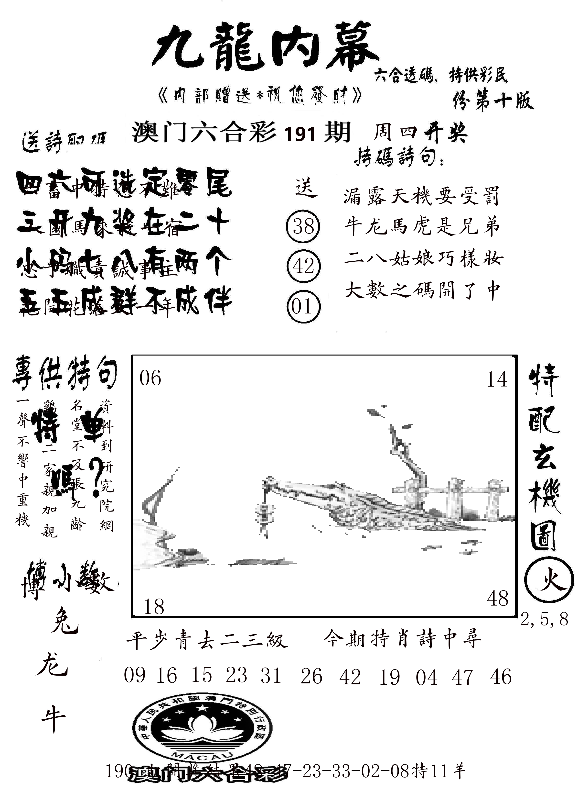 澳门传真2 第191期