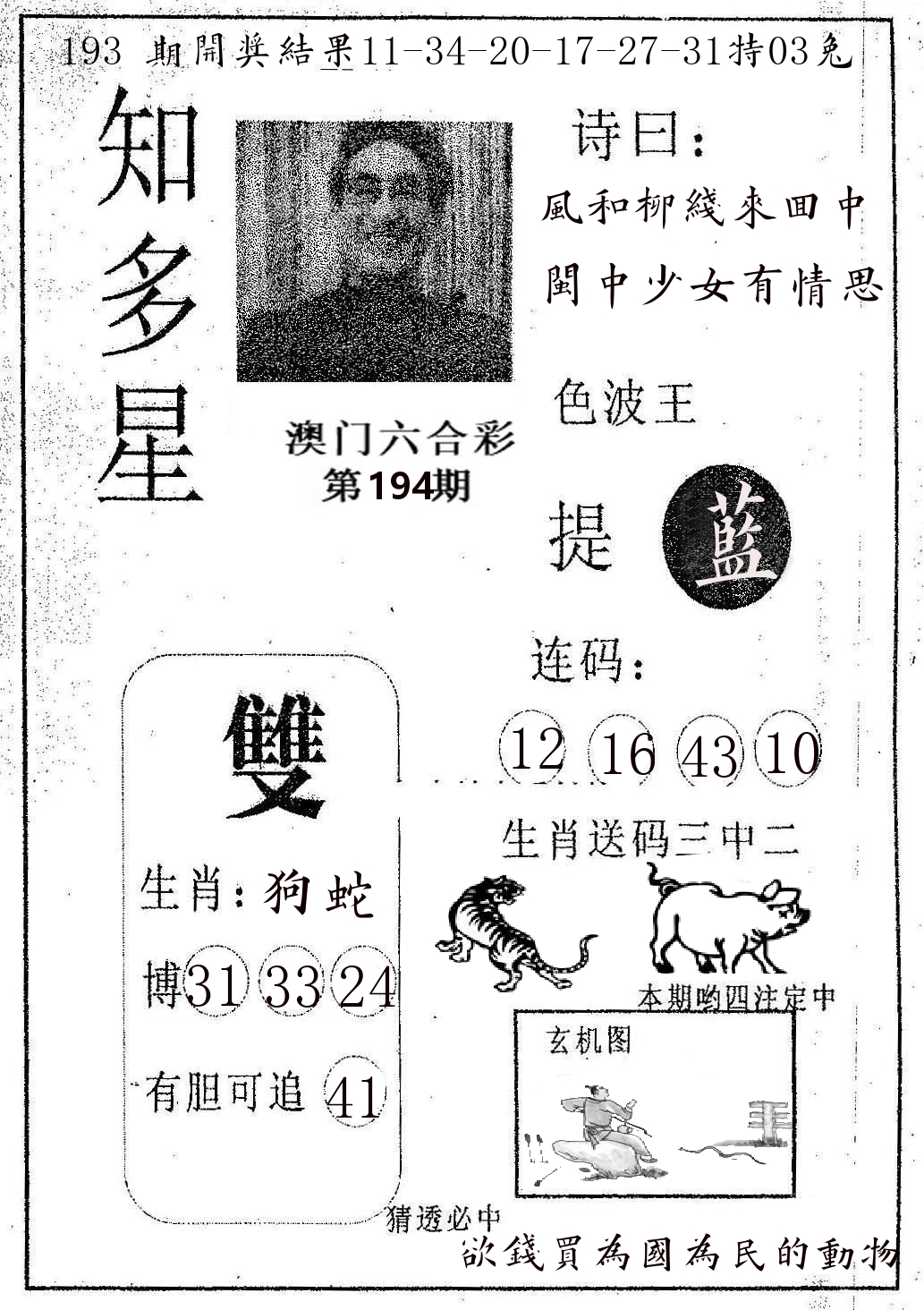 知多星 第194期