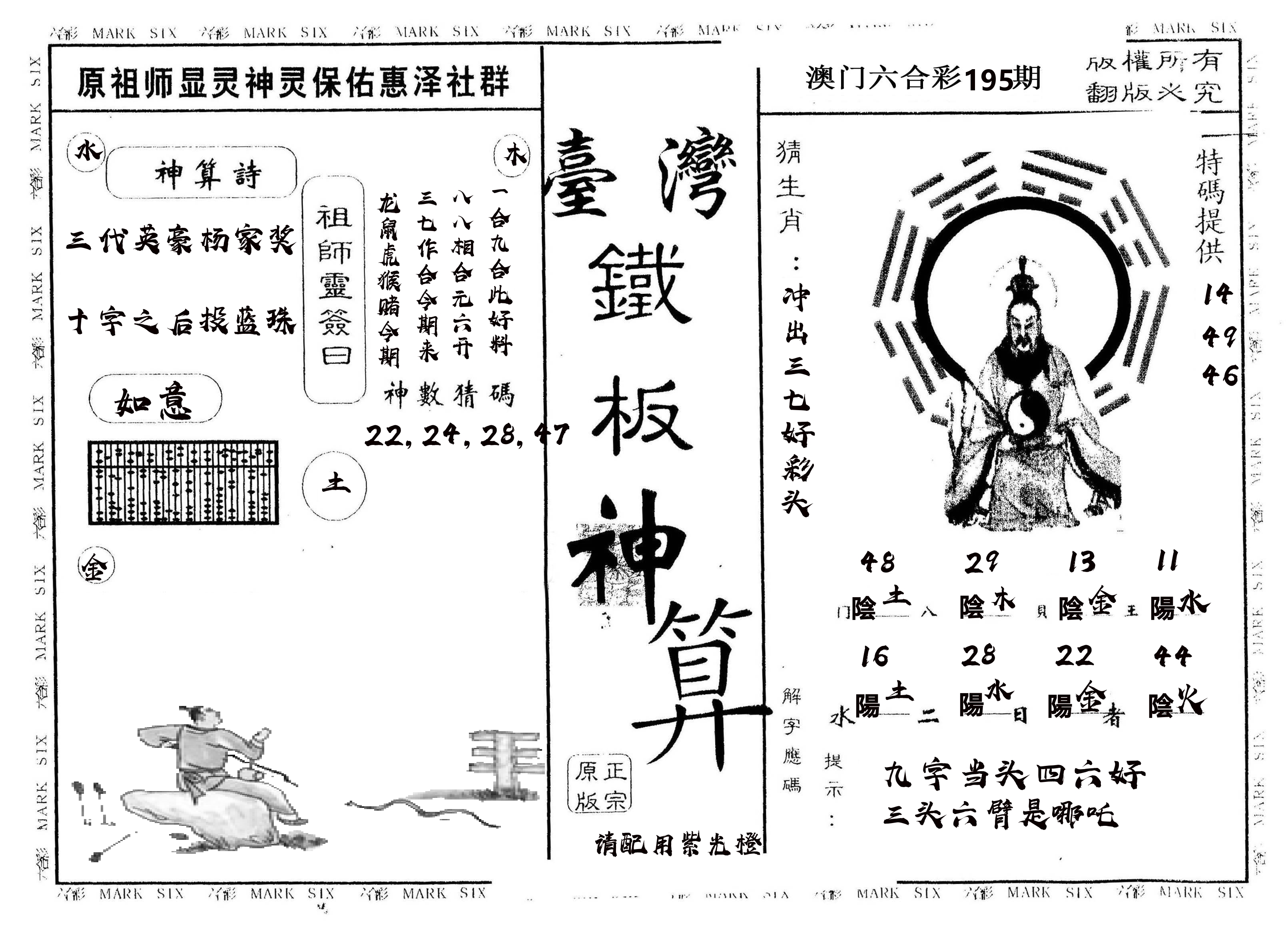 另版台湾铁板 第195期