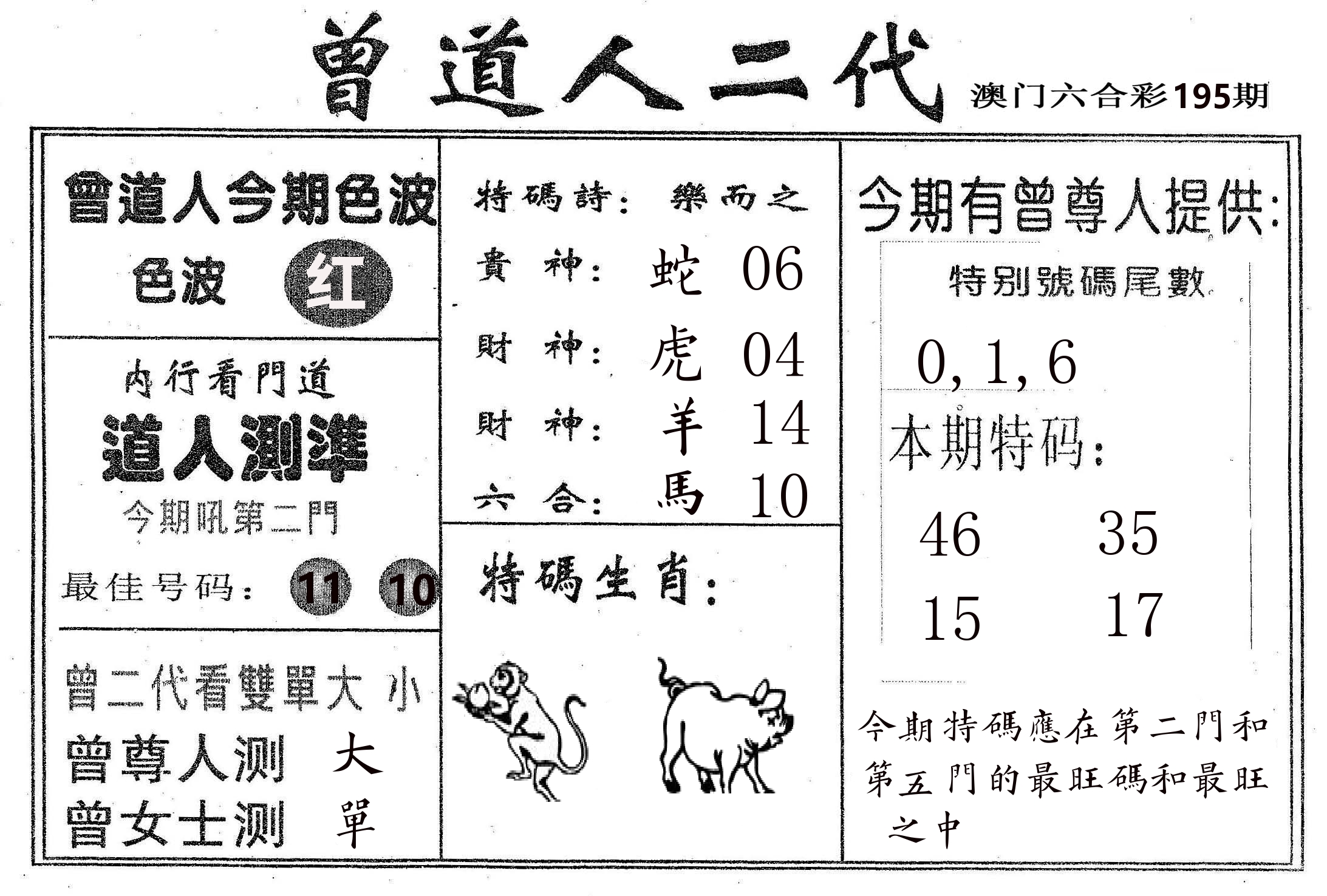 曾二代 第195期