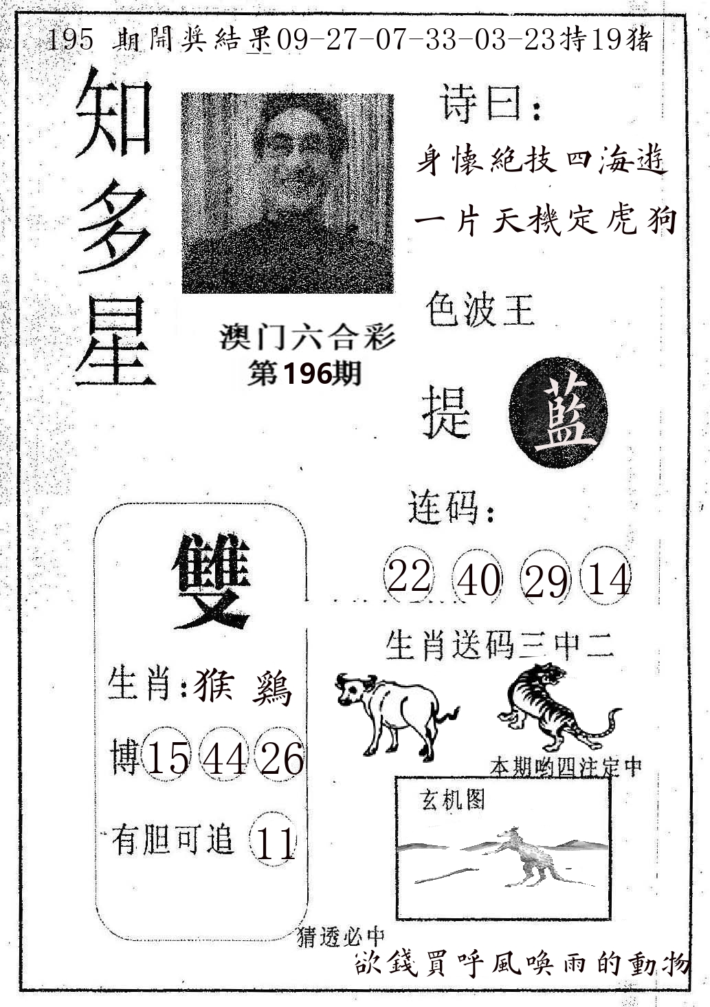 知多星 第196期