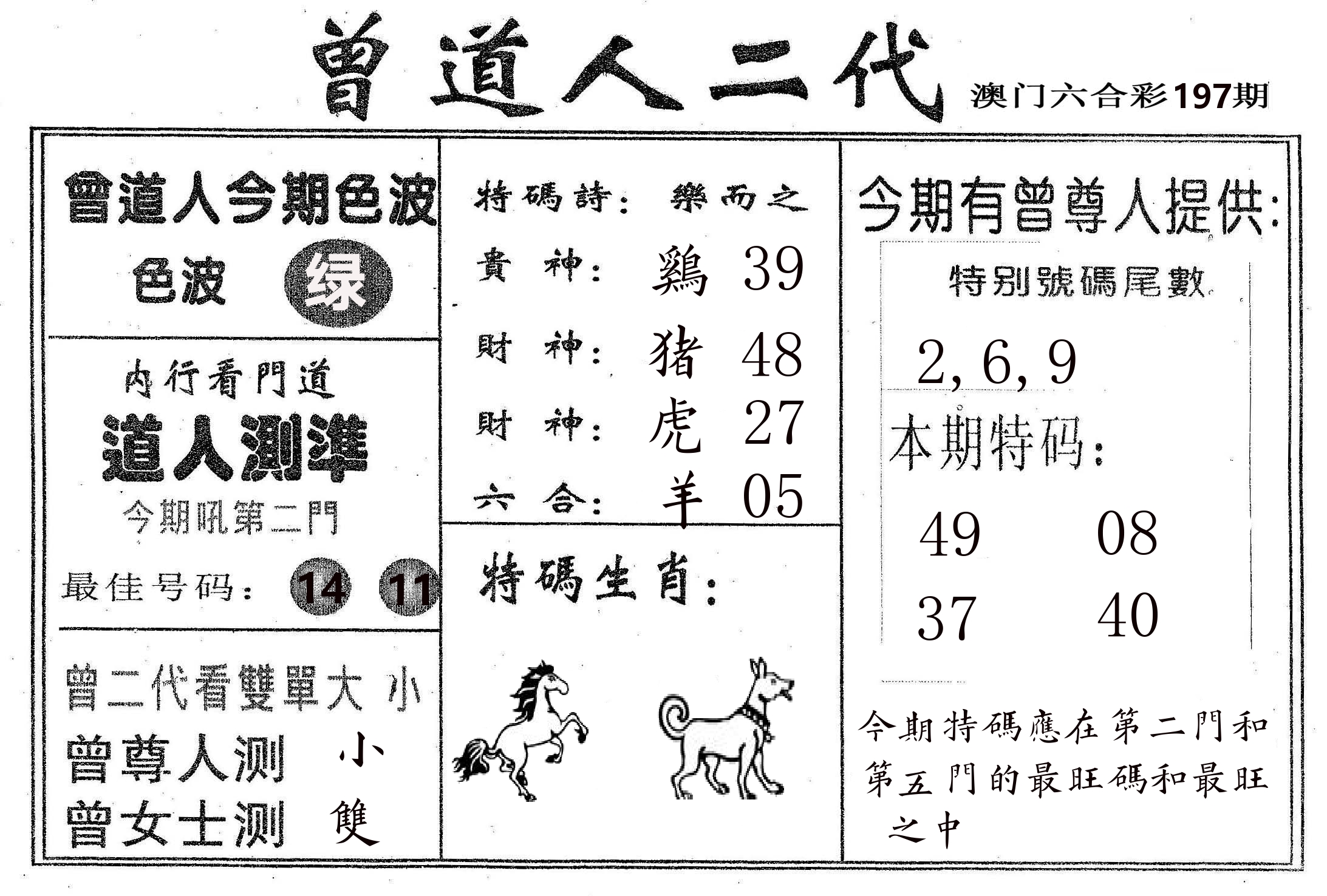 曾二代 第197期