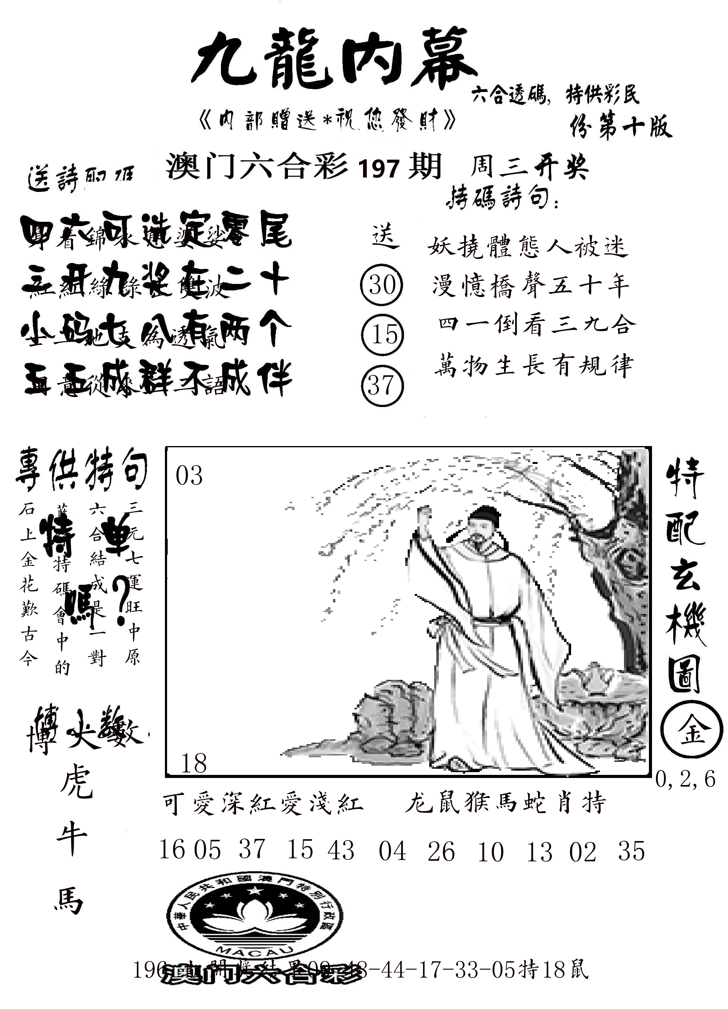 澳门传真2 第197期