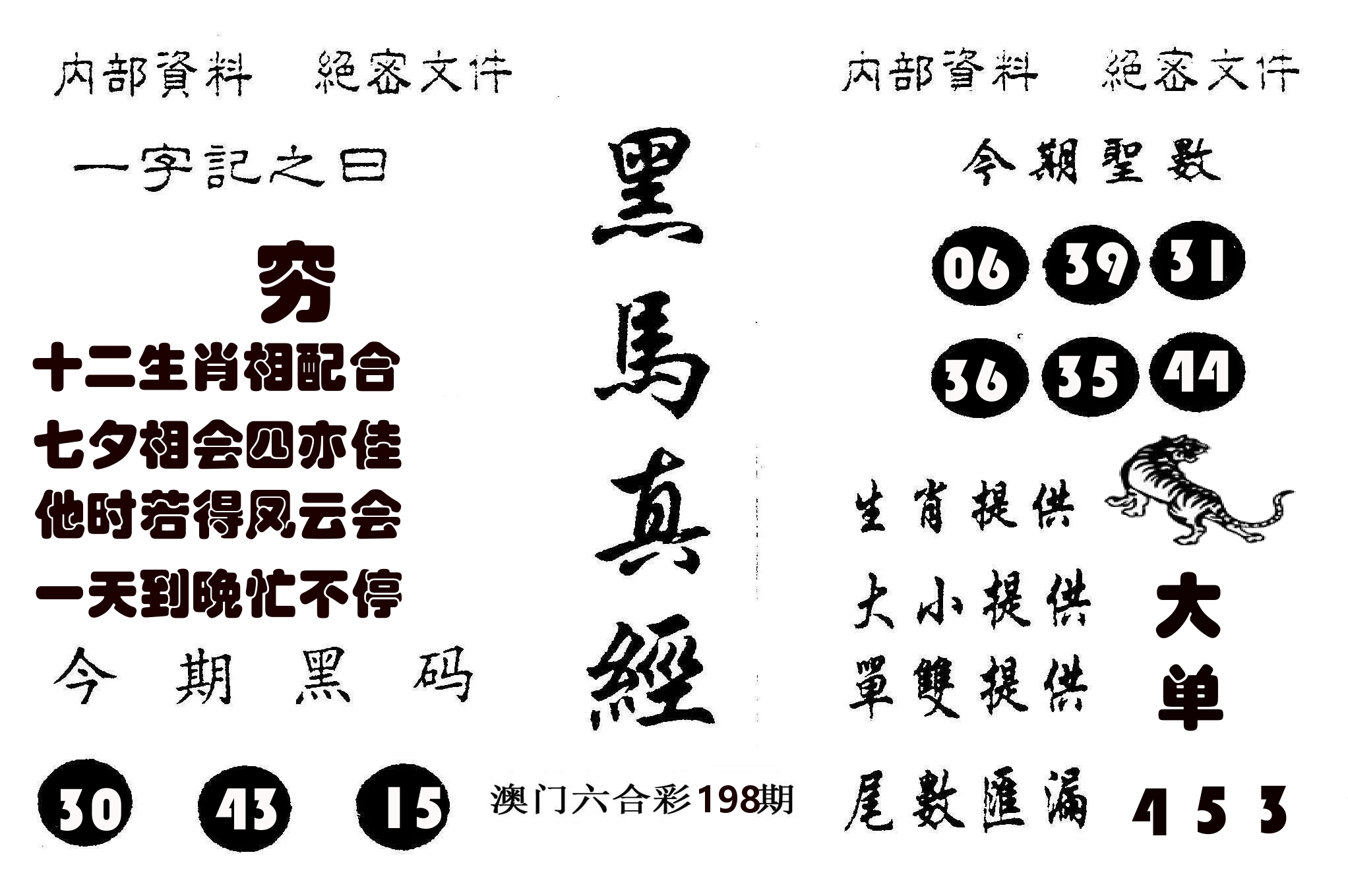 黑马真经 第198期