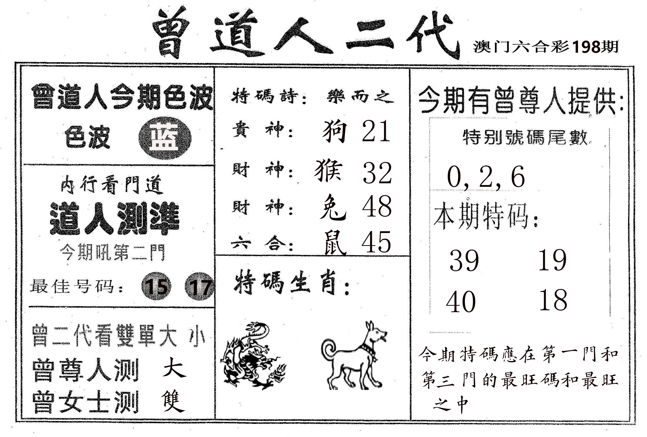 曾二代 第198期