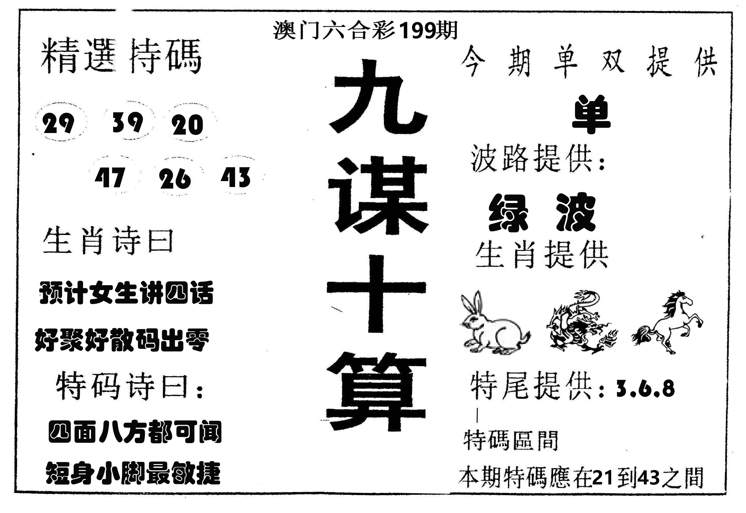 九谋十算 第199期
