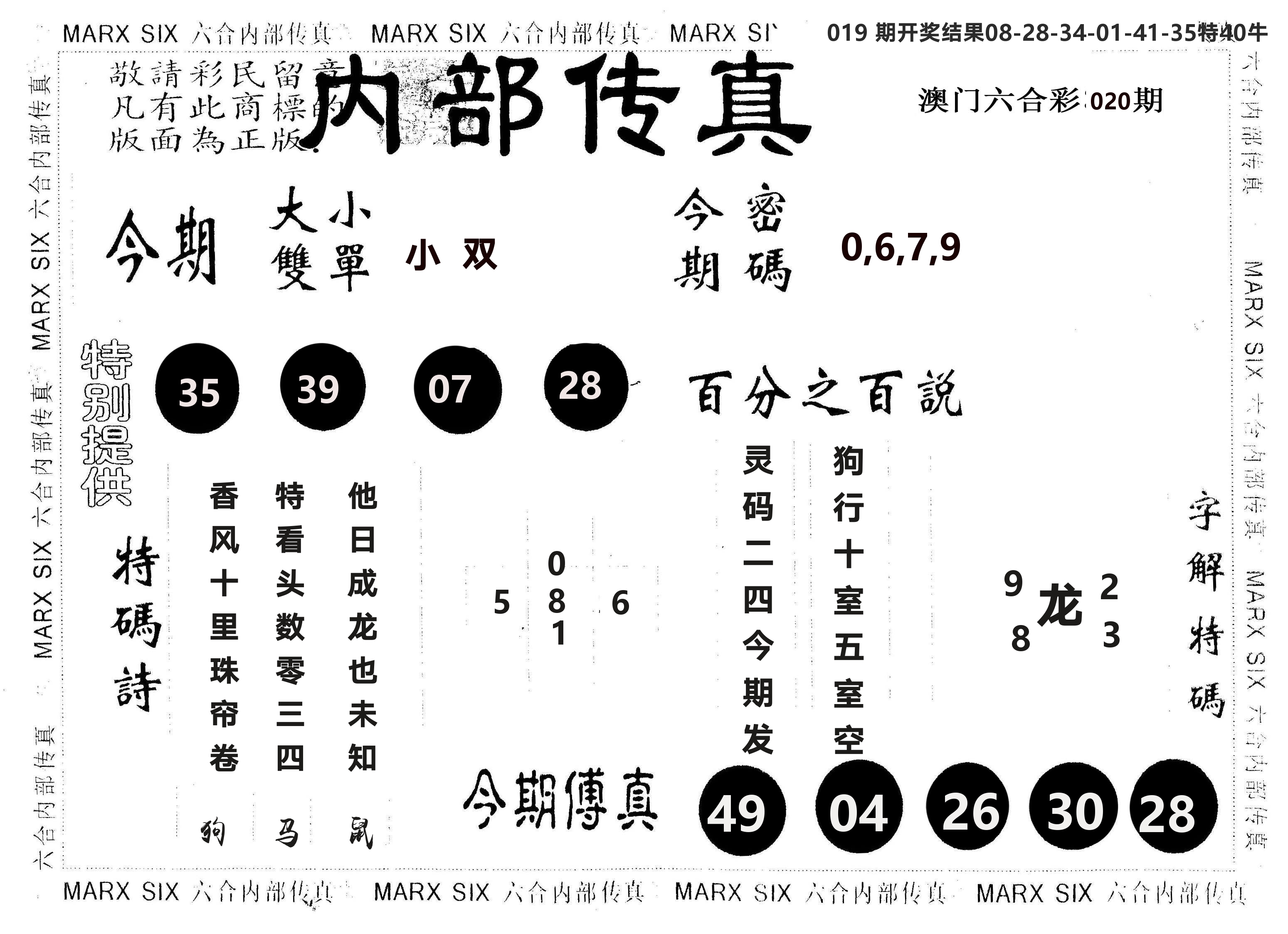 另版内部传真 第20期