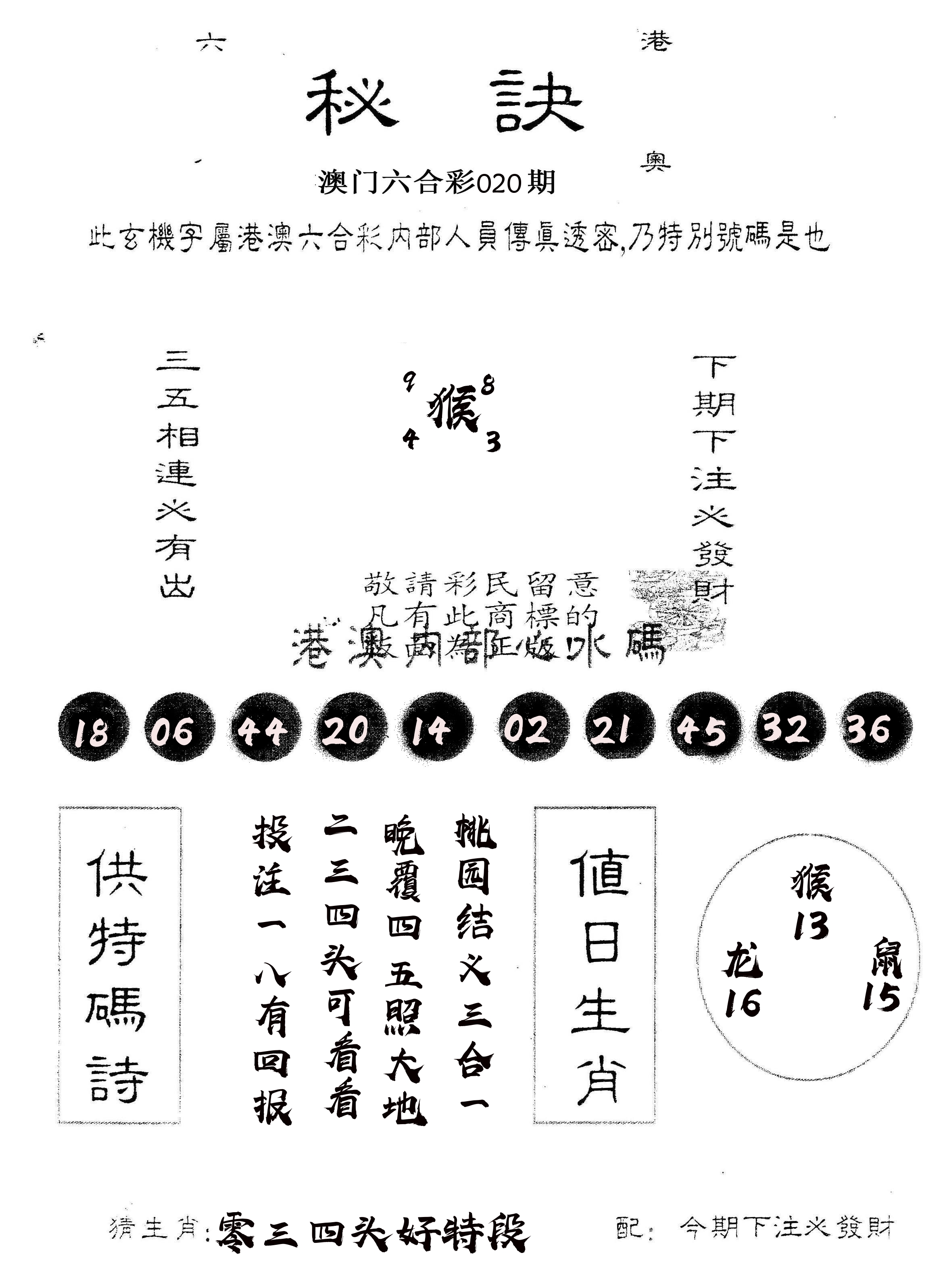 另版秘诀 第20期