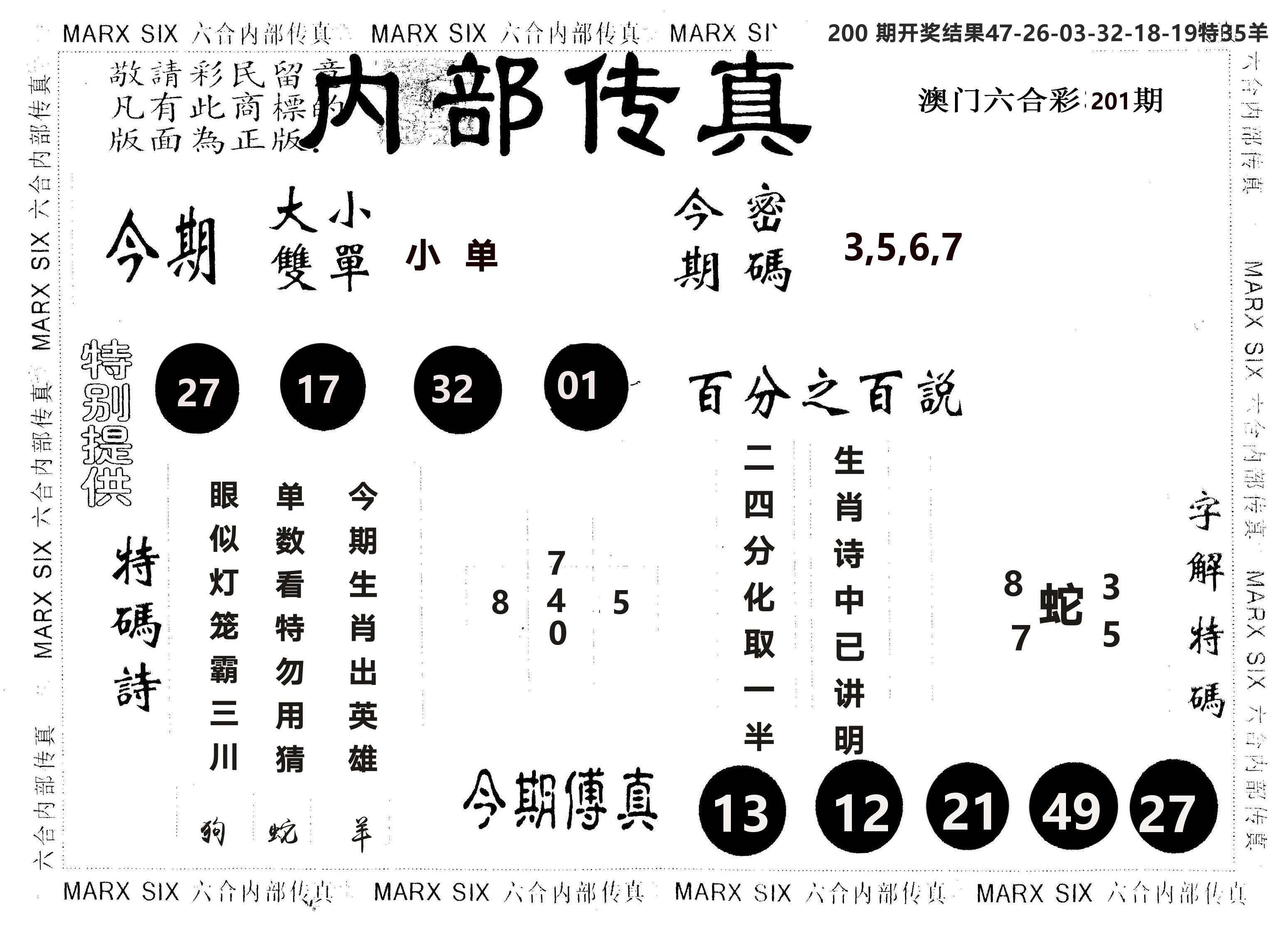 另版内部传真 第201期