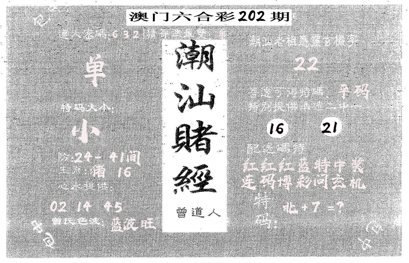 潮汕赌经 第202期