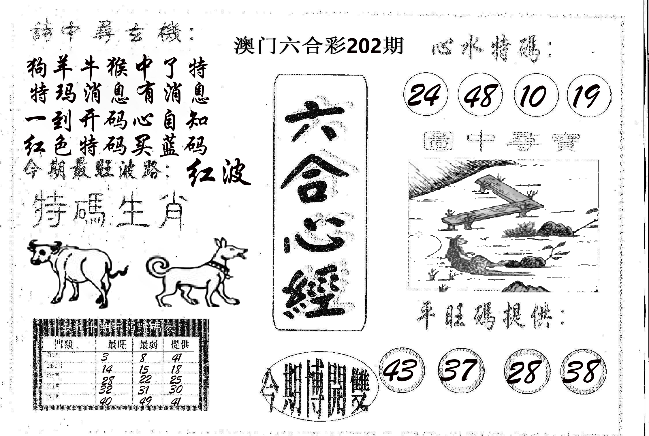 六合心经 第202期
