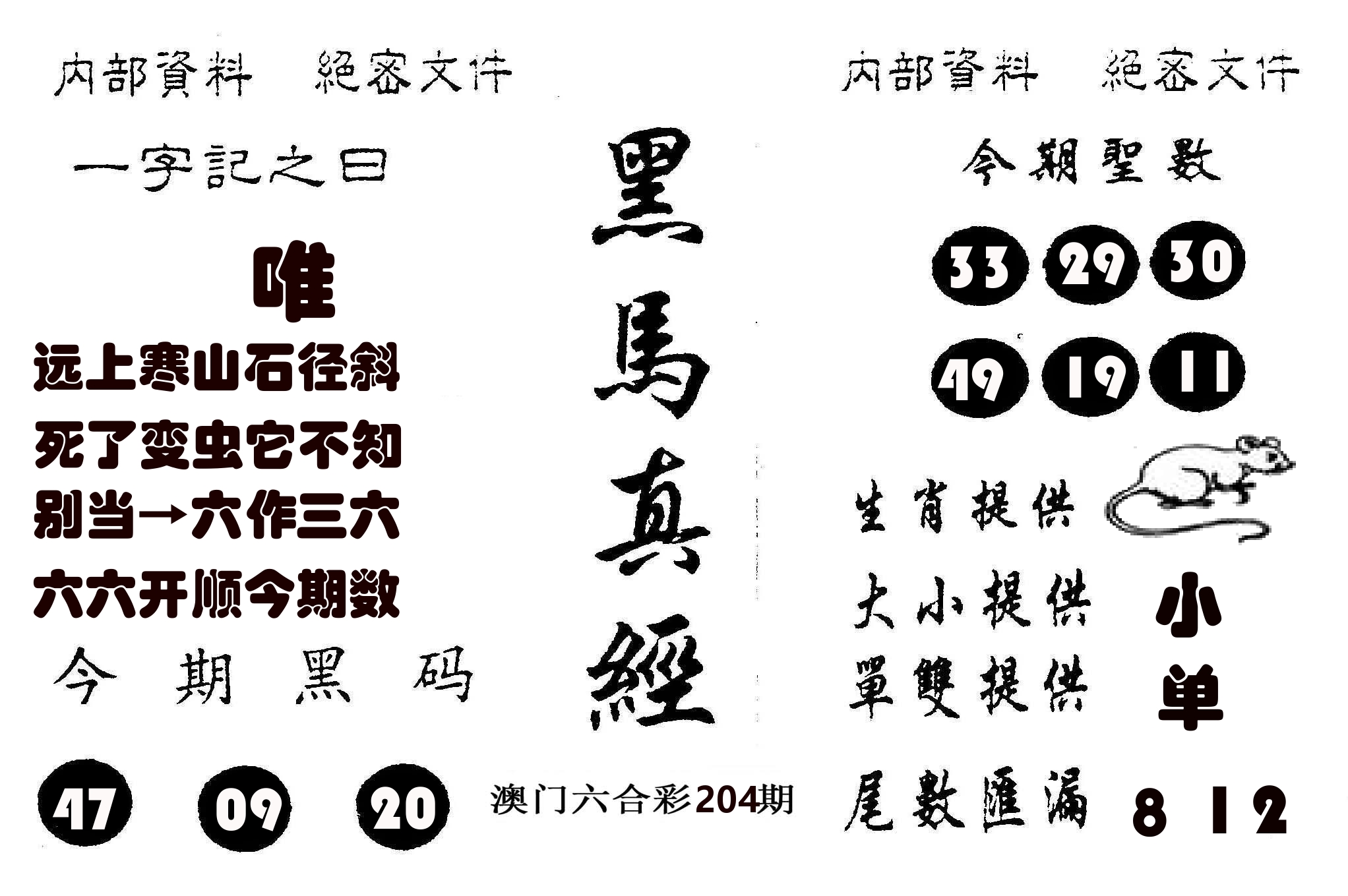黑马真经 第204期