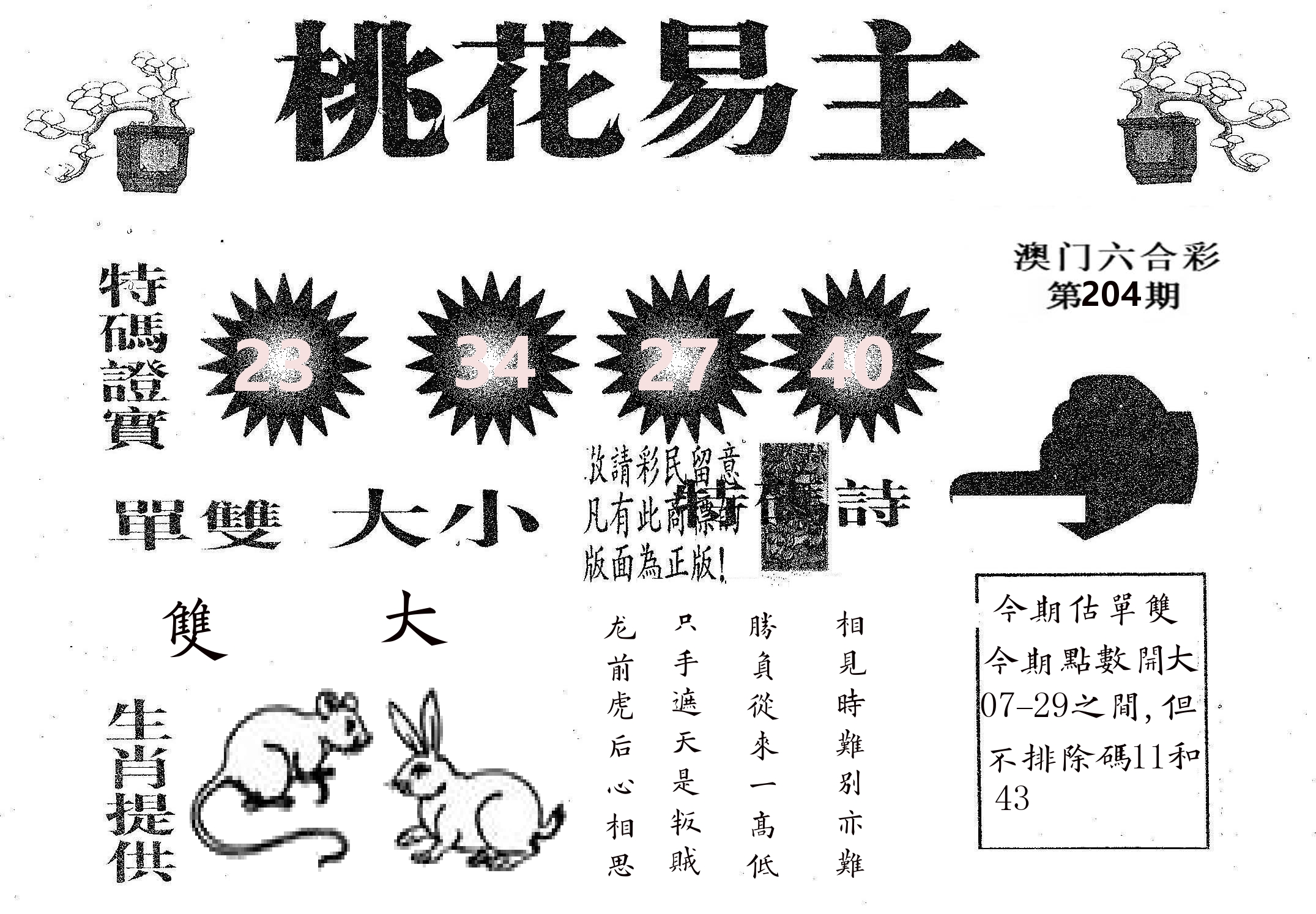 桃花易主 第204期