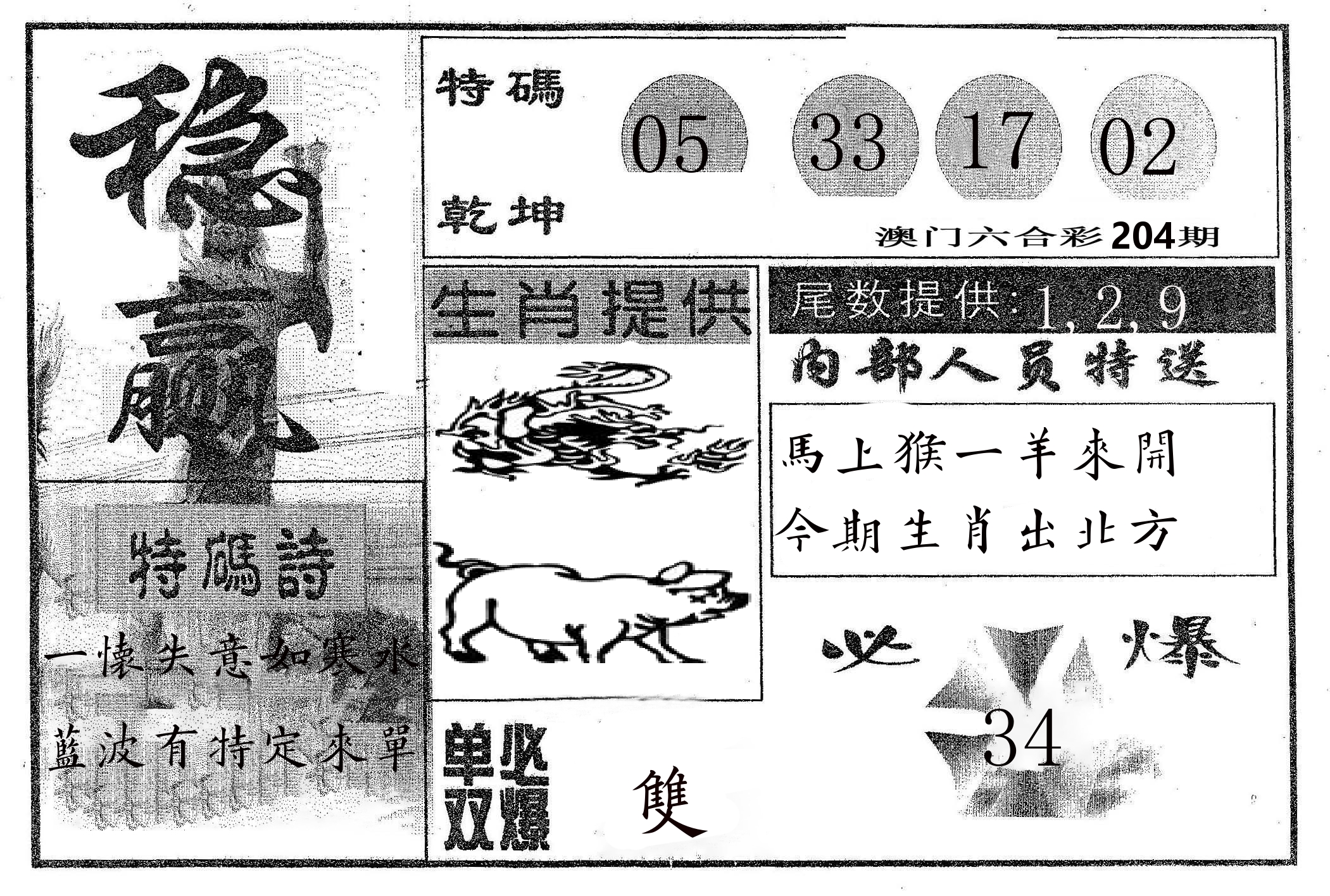 稳赢 第204期