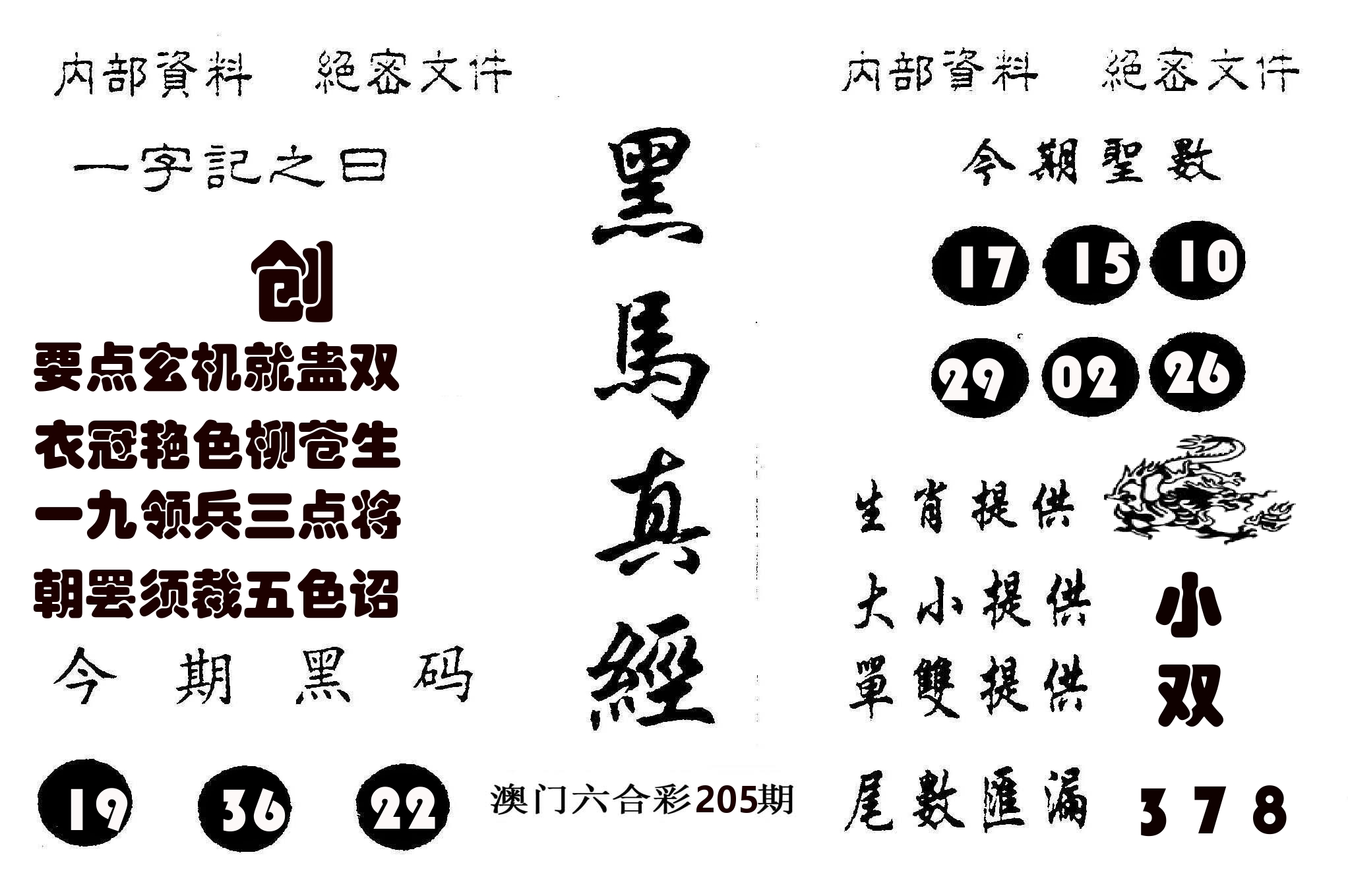 黑马真经 第205期