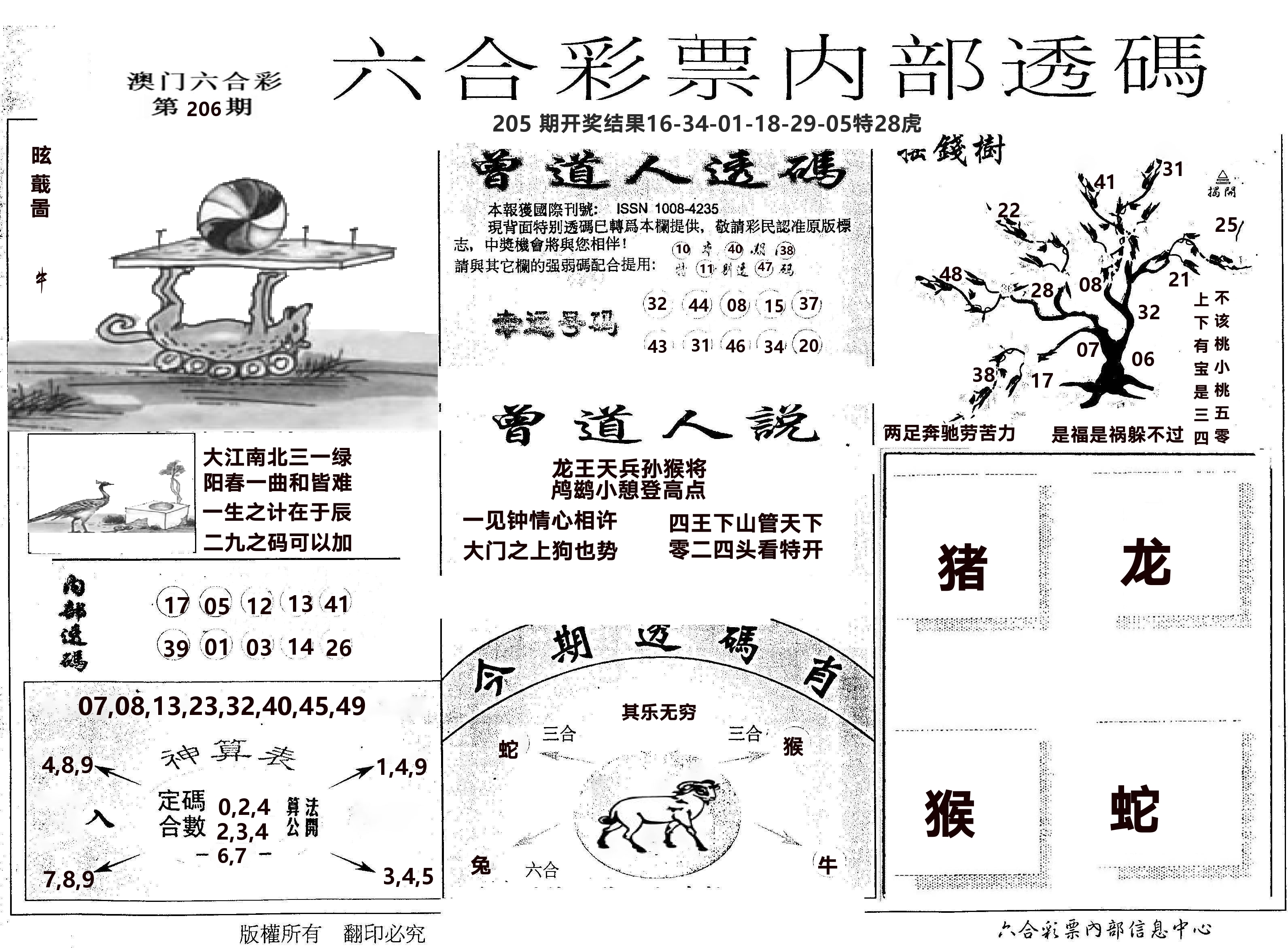 内部透码(信封) 第206期