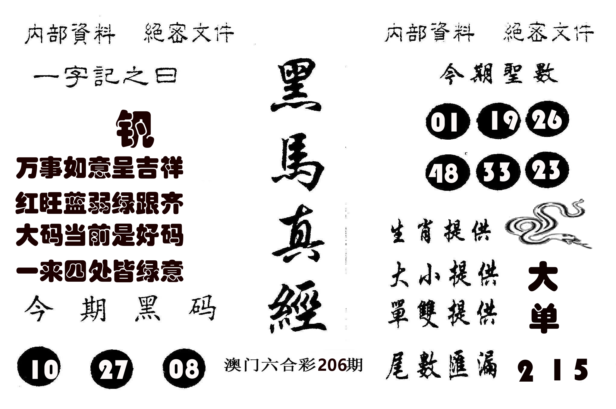 黑马真经 第206期