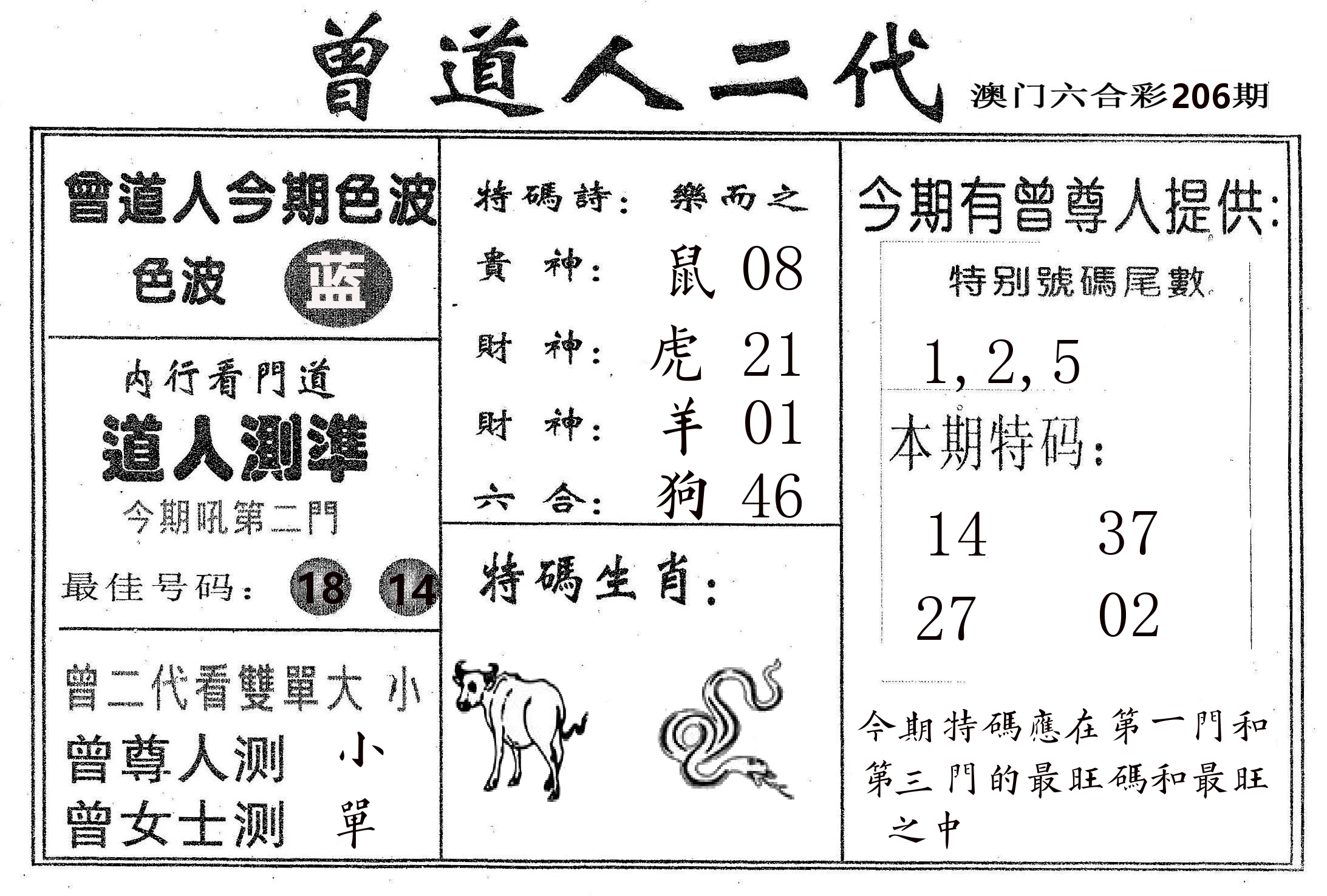 曾二代 第206期