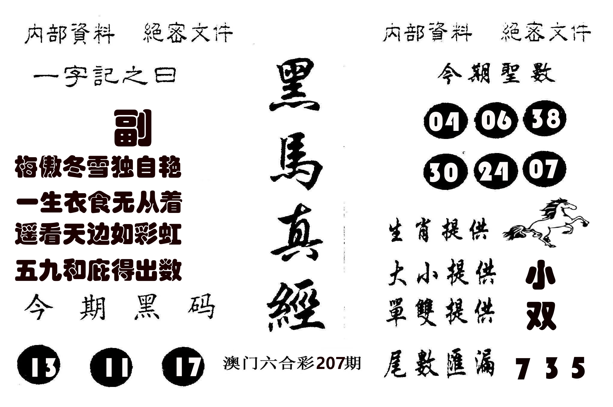 黑马真经 第207期