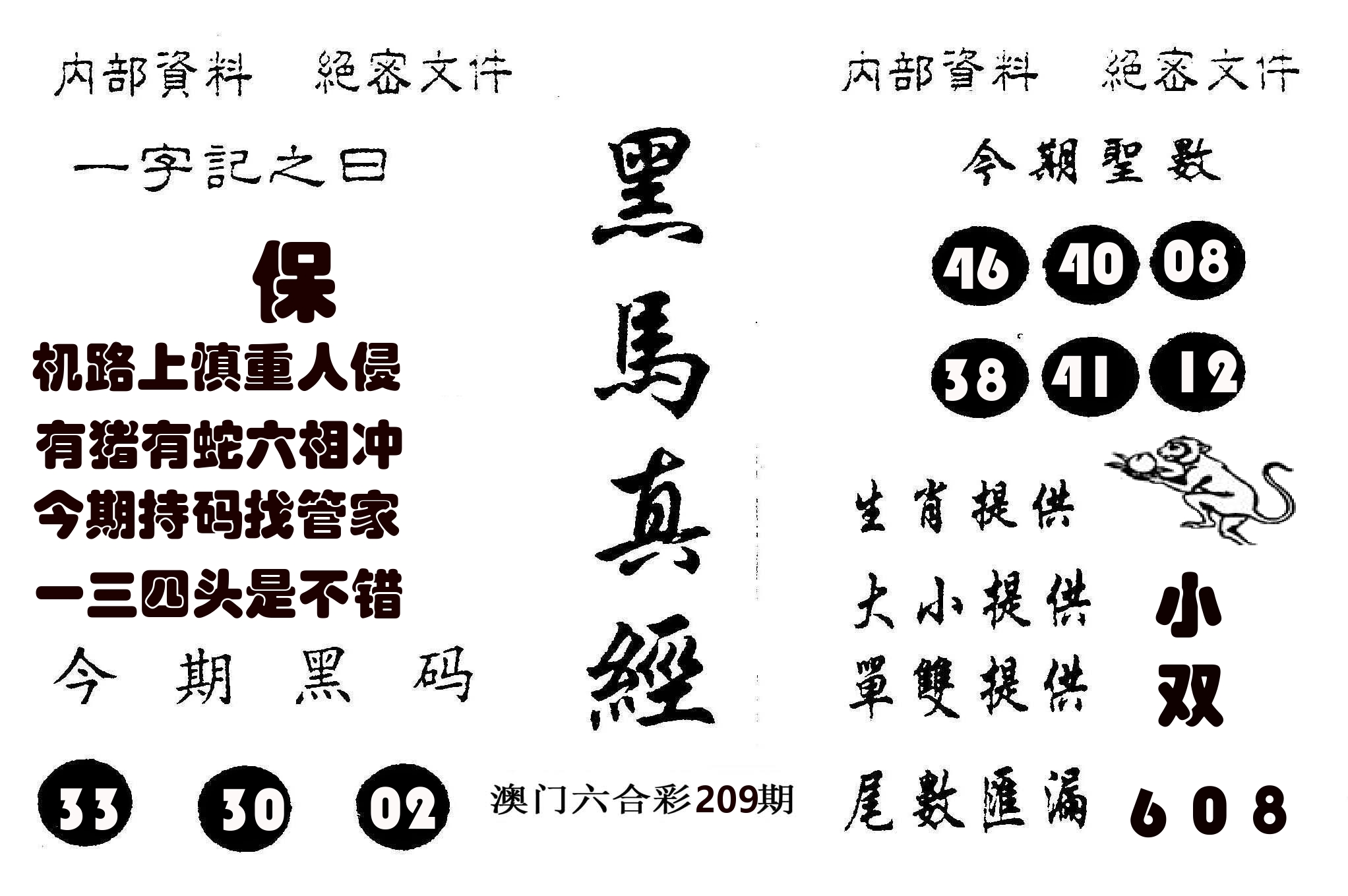 黑马真经 第209期