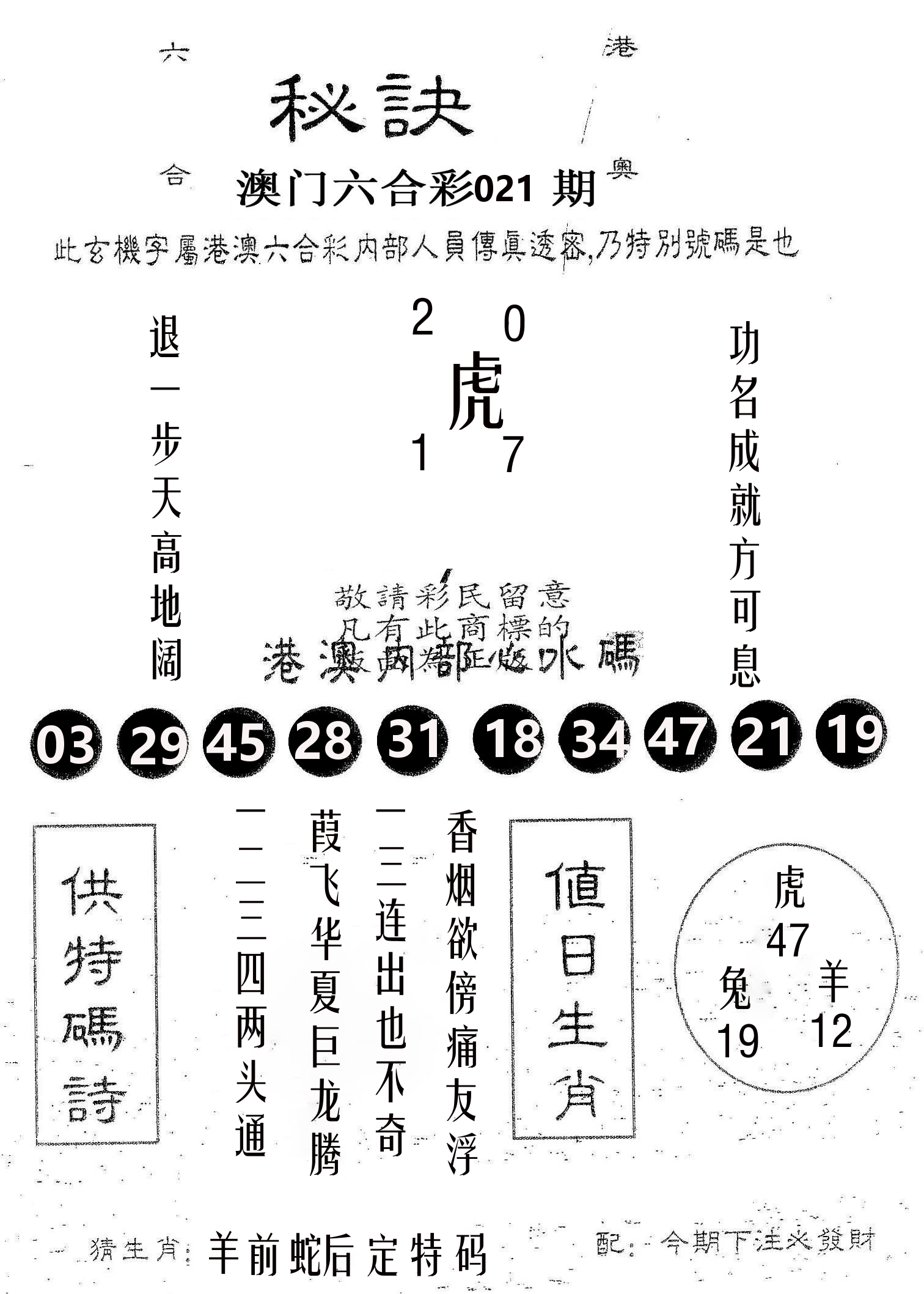 秘决 第21期