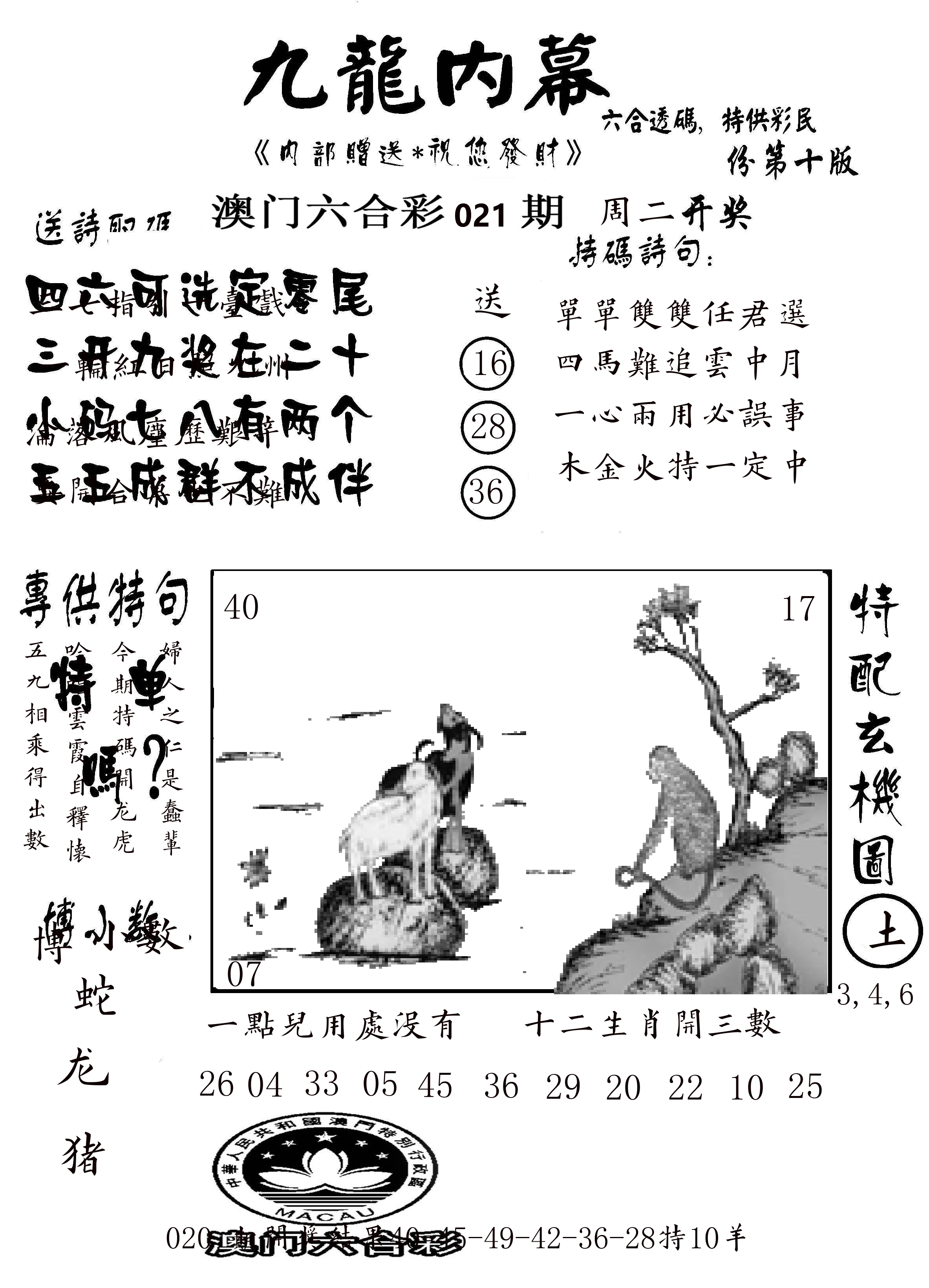 澳门传真2 第21期