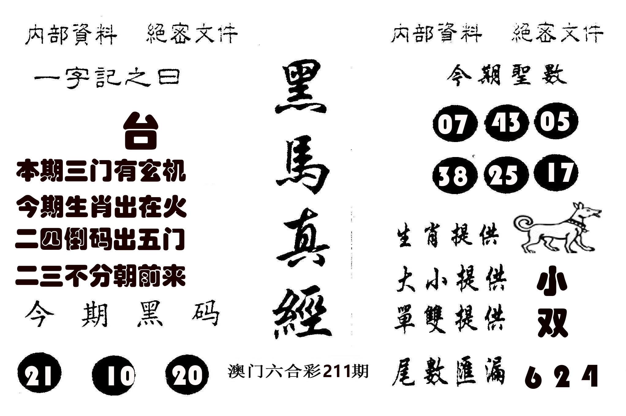 黑马真经 第211期