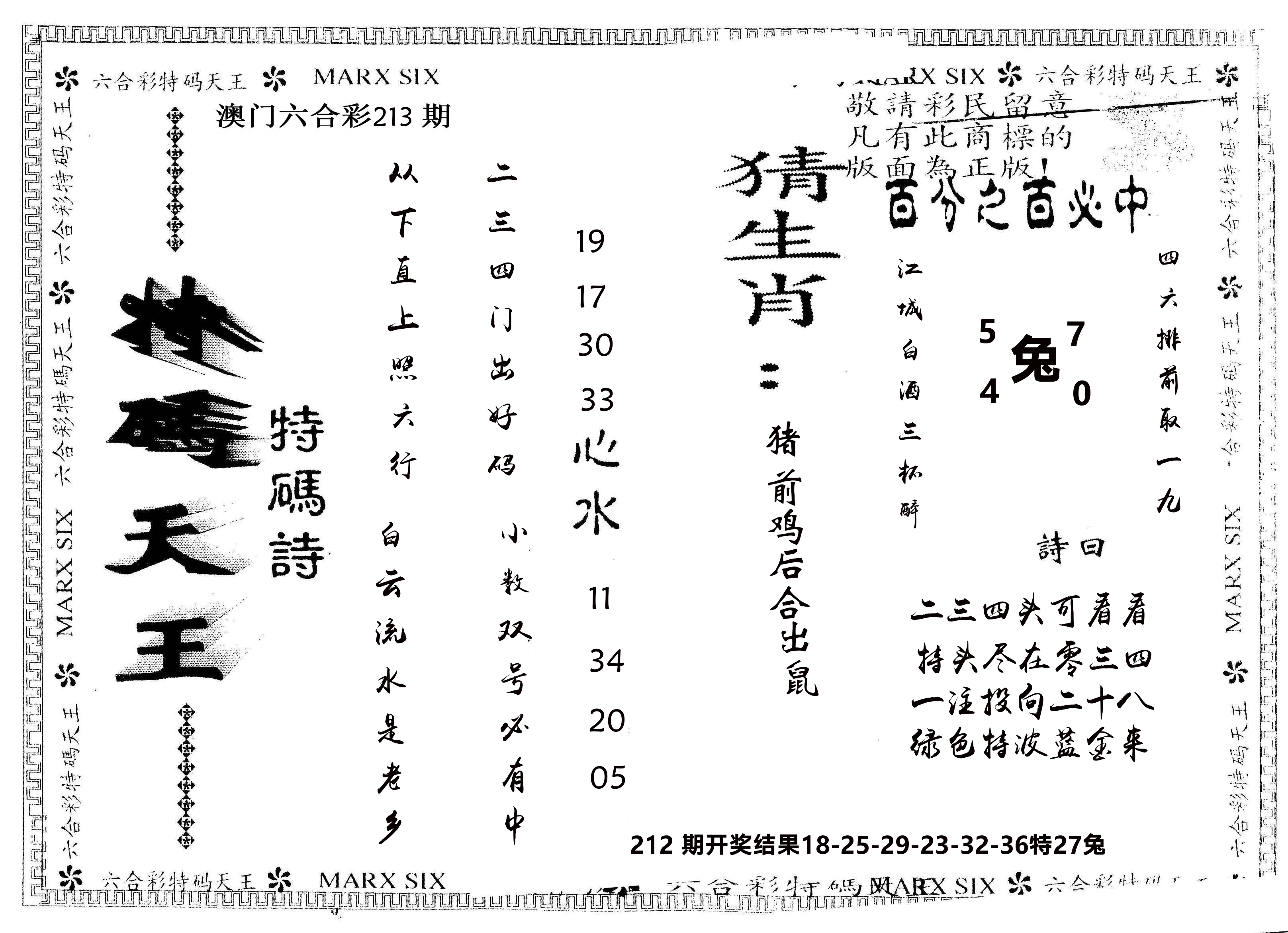另版特码天王 第213期