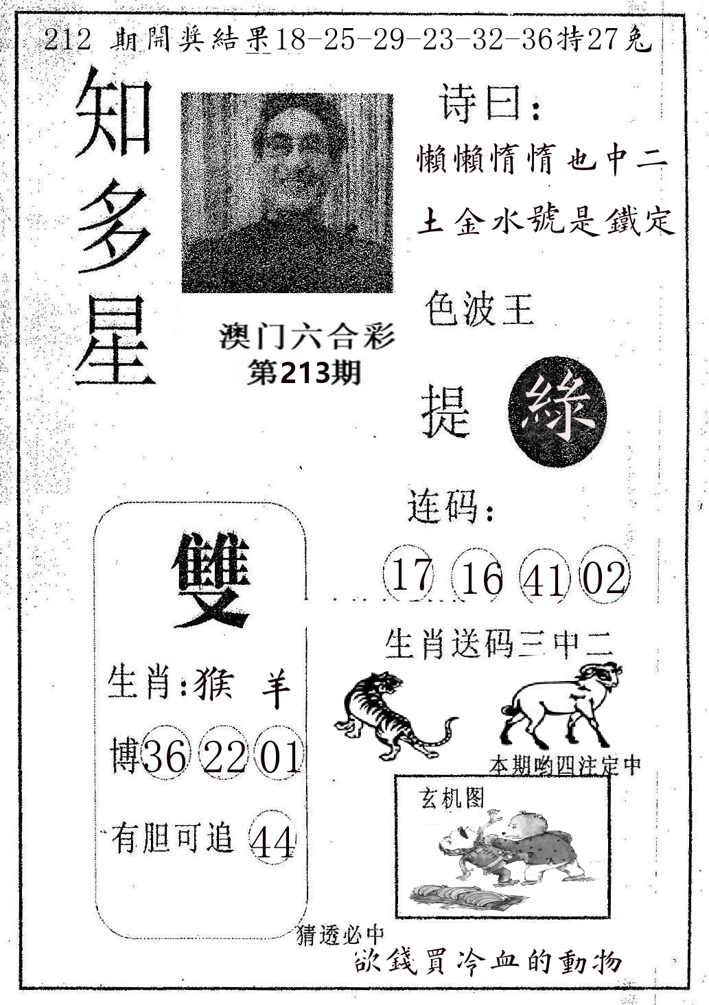 知多星 第213期