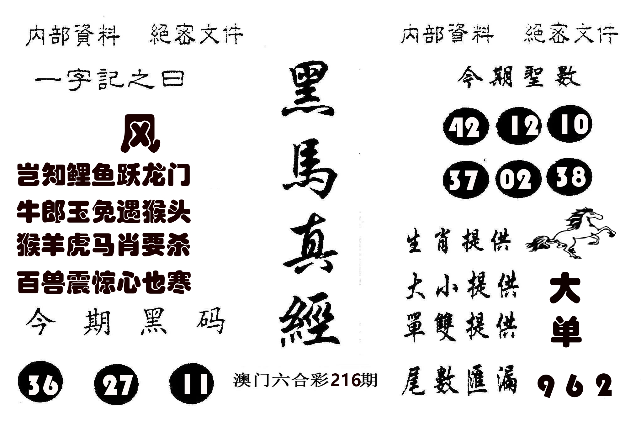 黑马真经 第216期