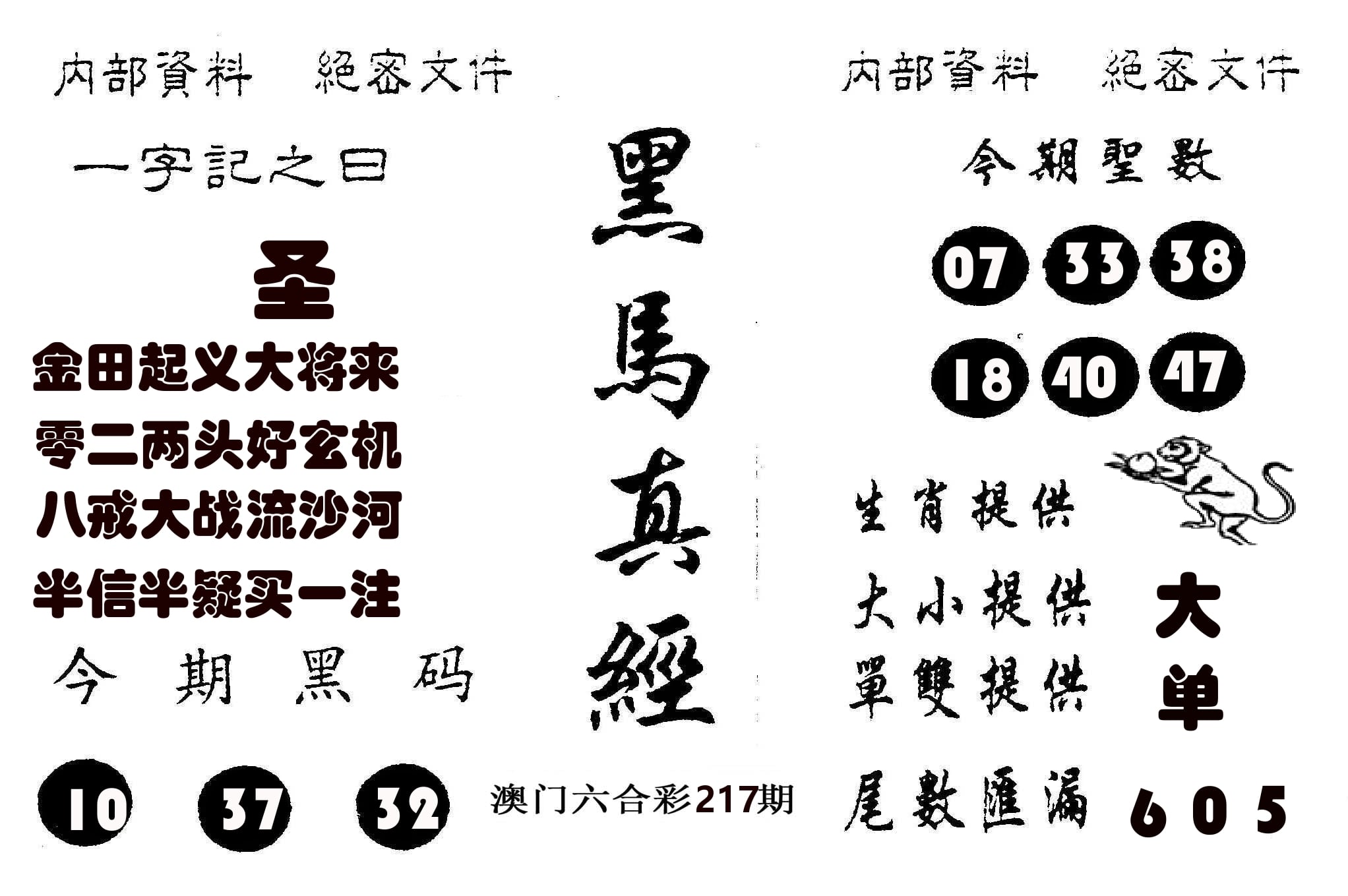 黑马真经 第217期